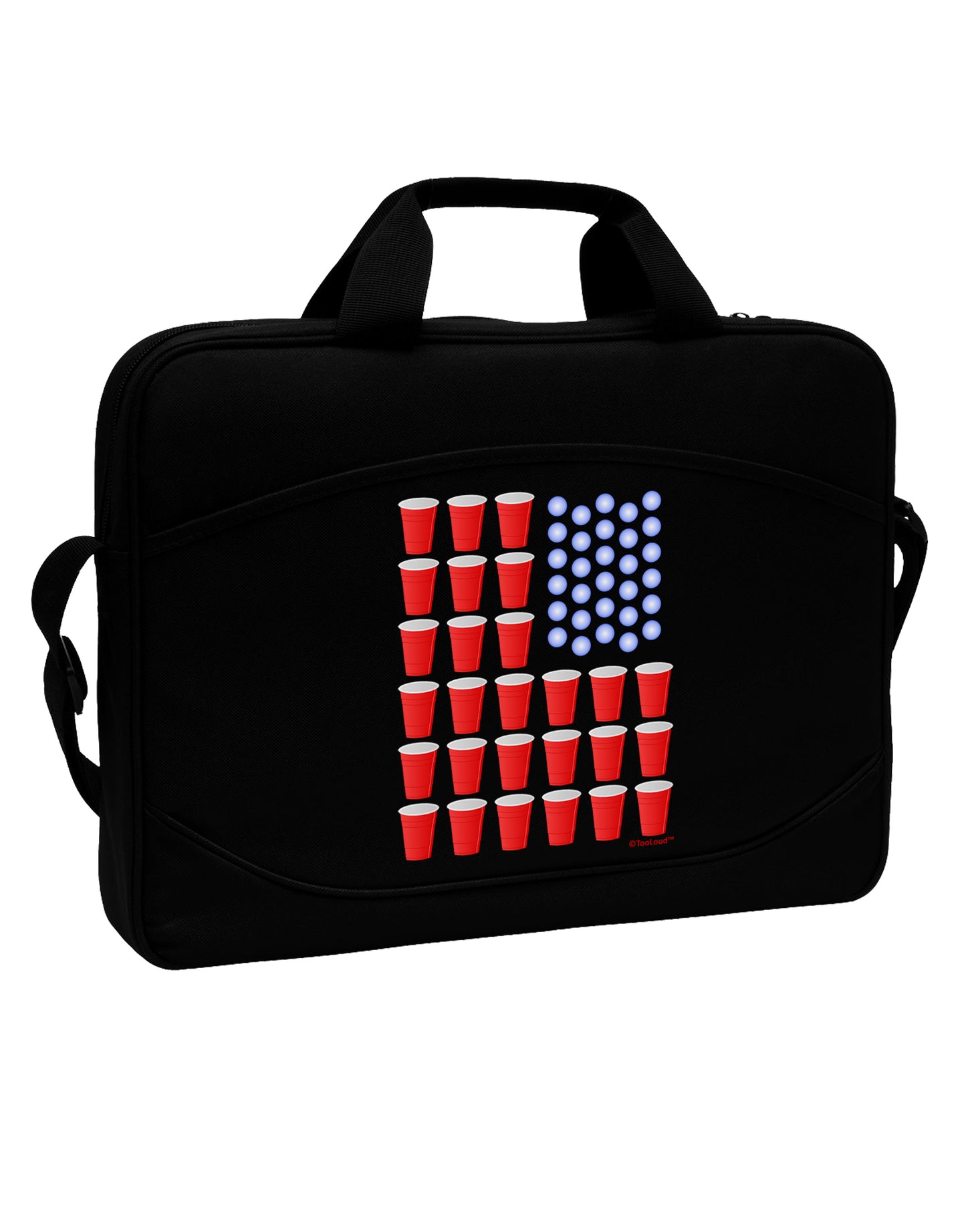 Beer Pong Flag 15" Dark Laptop / Tablet Case Bag by TooLoud-Laptop / Tablet Case Bag-TooLoud-Black-Davson Sales