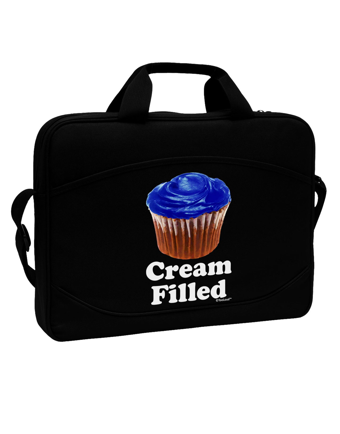 Cream Filled Blue Cupcake Design 15" Dark Laptop / Tablet Case Bag by TooLoud-Laptop / Tablet Case Bag-TooLoud-Black-Davson Sales