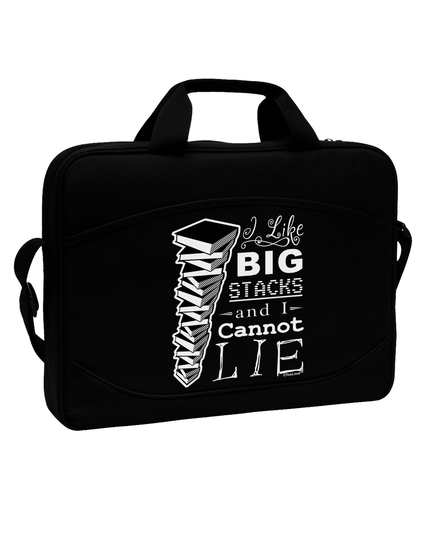 I Like Big Stacks -of books- 15" Dark Laptop / Tablet Case Bag-Laptop / Tablet Case Bag-TooLoud-Black-15 Inches-Davson Sales