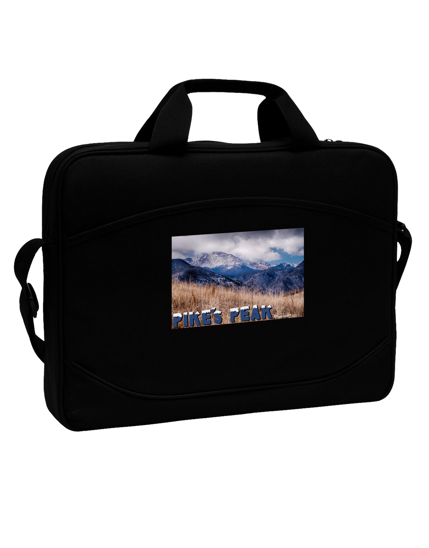 Pikes Peak CO Mountains Text 15" Dark Laptop / Tablet Case Bag by TooLoud-Laptop / Tablet Case Bag-TooLoud-Black-15 Inches-Davson Sales