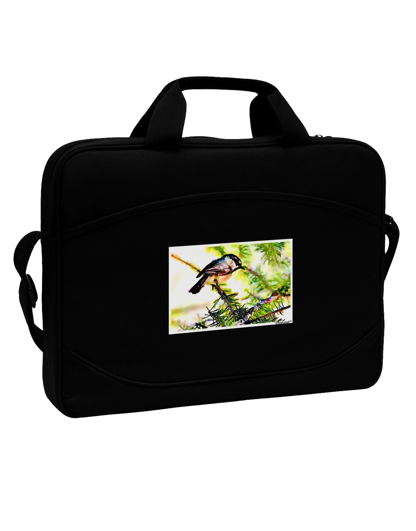 CO Chickadee Watercolor 15" Dark Laptop / Tablet Case Bag-Laptop / Tablet Case Bag-TooLoud-Black-15 Inches-Davson Sales