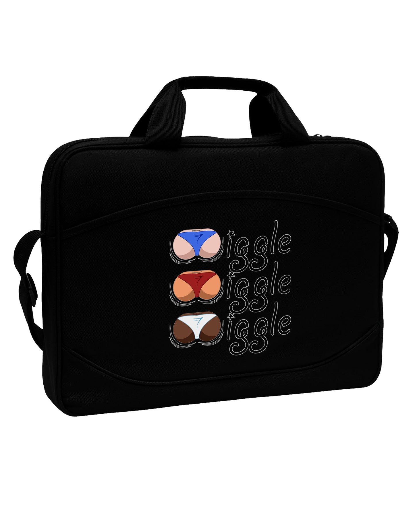 Wiggle Wiggle Wiggle - Twerk Color 15" Dark Laptop / Tablet Case Bag-Laptop / Tablet Case Bag-TooLoud-Black-Davson Sales