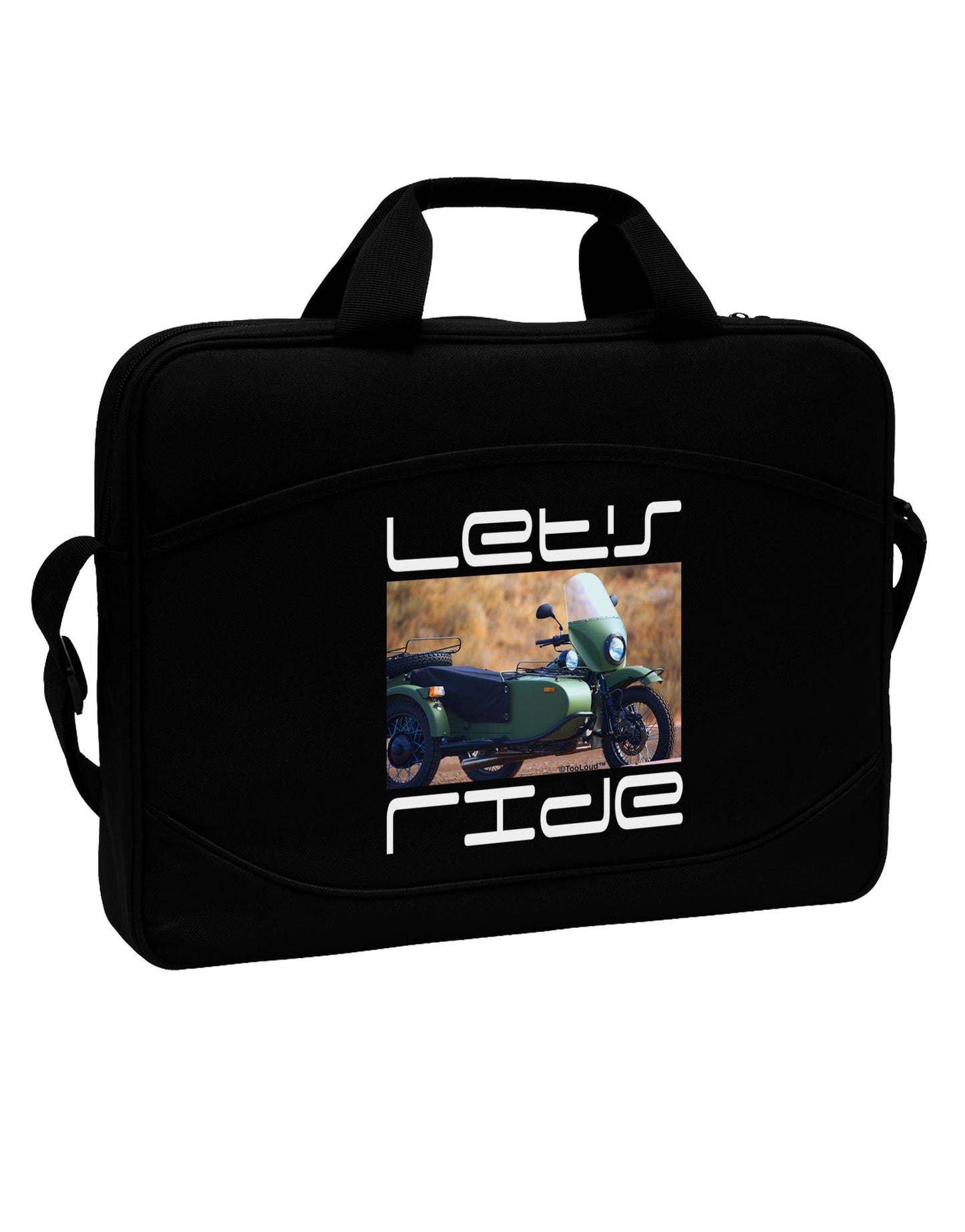 Lets Ride Sidecar Motorcycle 15" Dark Laptop / Tablet Case Bag-Laptop / Tablet Case Bag-TooLoud-Black-15 Inches-Davson Sales