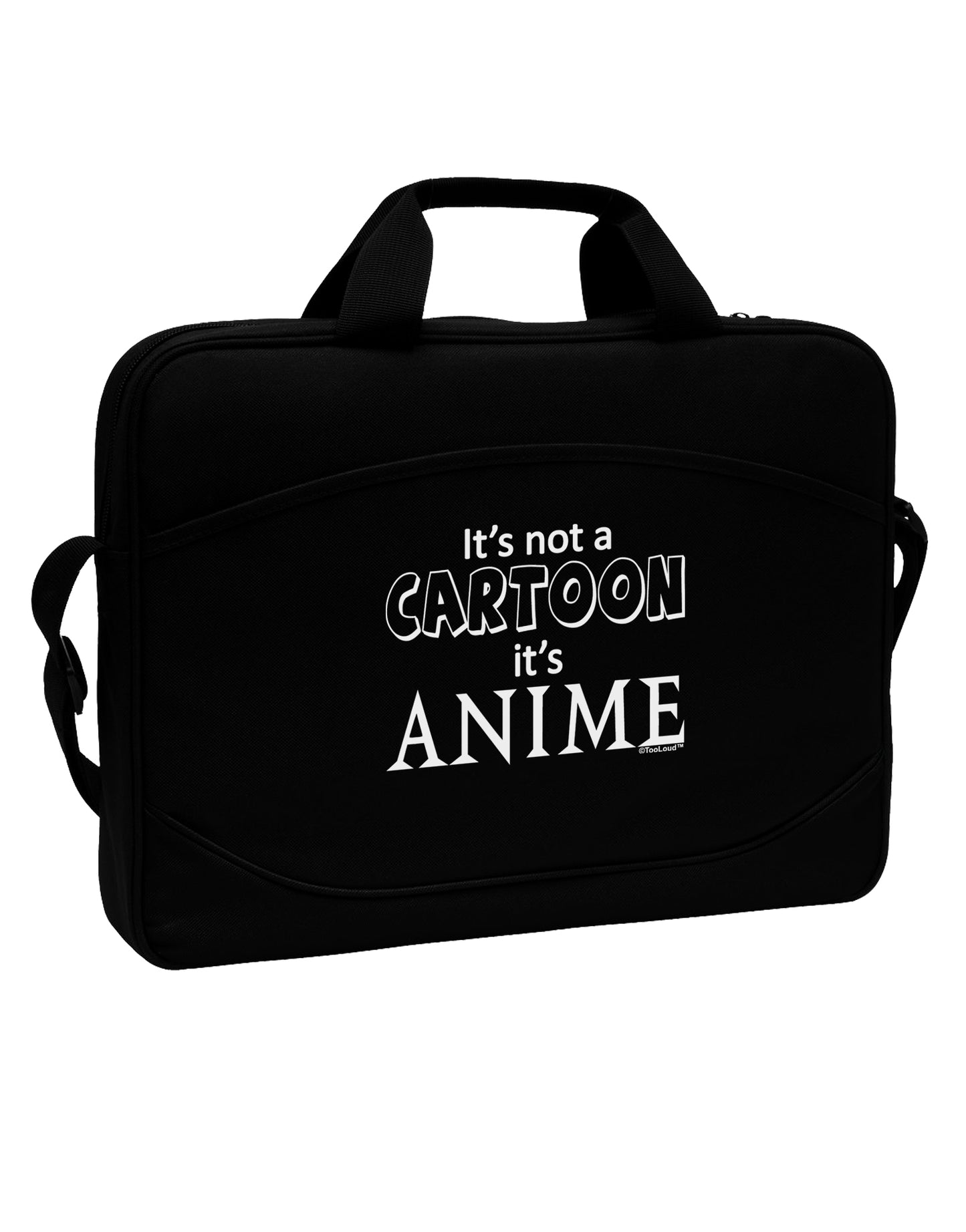 Not A Cartoon Text 15" Dark Laptop / Tablet Case Bag by TooLoud-Laptop / Tablet Case Bag-TooLoud-Black-White-15 Inches-Davson Sales
