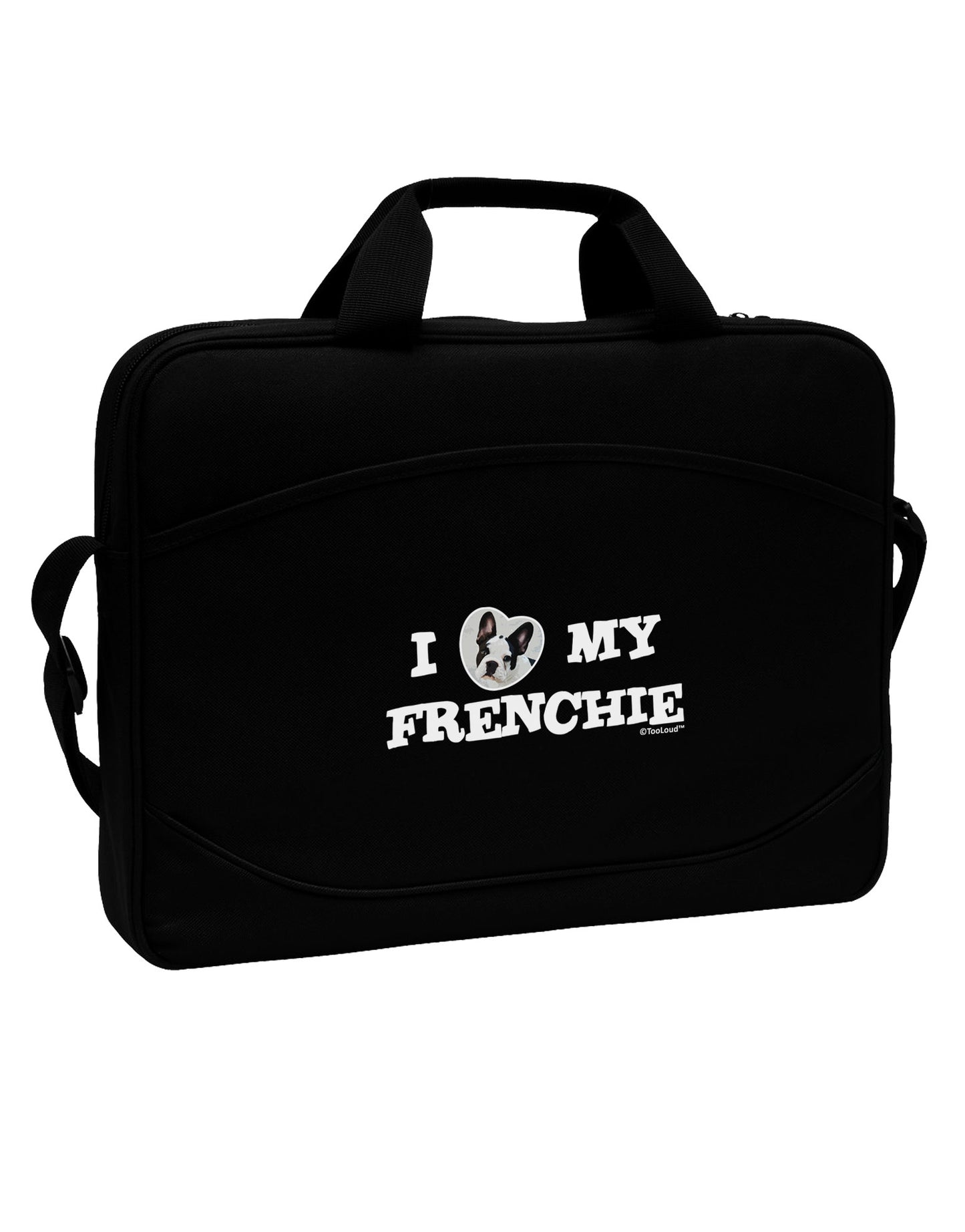 I Heart My Frenchie 15" Dark Laptop / Tablet Case Bag by TooLoud-Laptop / Tablet Case Bag-TooLoud-Black-Davson Sales