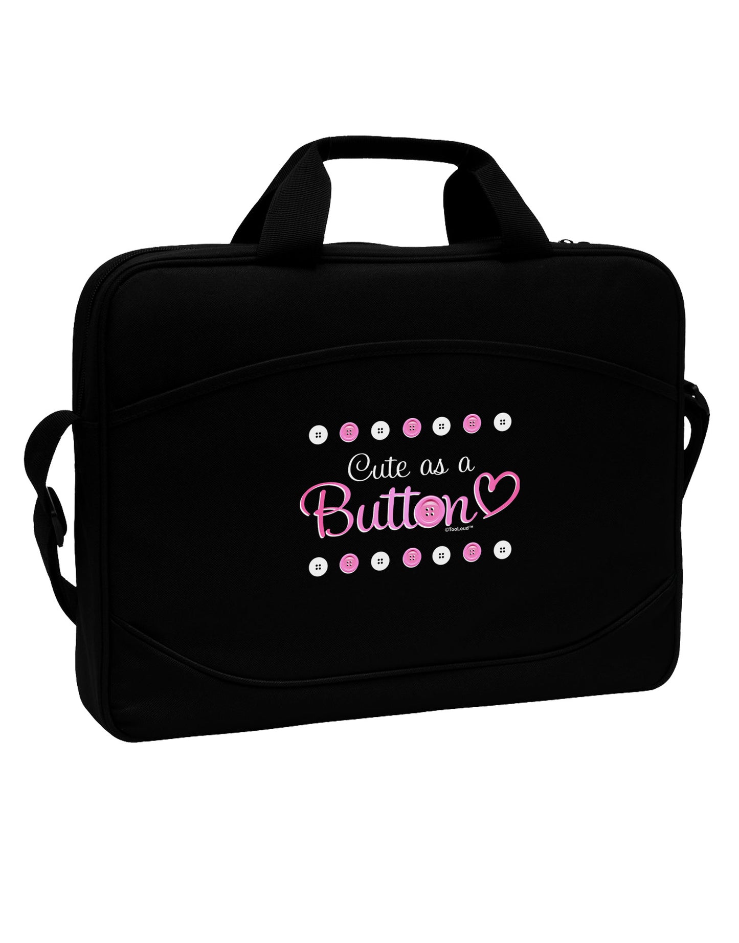 Cute As A Button 15" Dark Laptop / Tablet Case Bag-Laptop / Tablet Case Bag-TooLoud-Black-Davson Sales