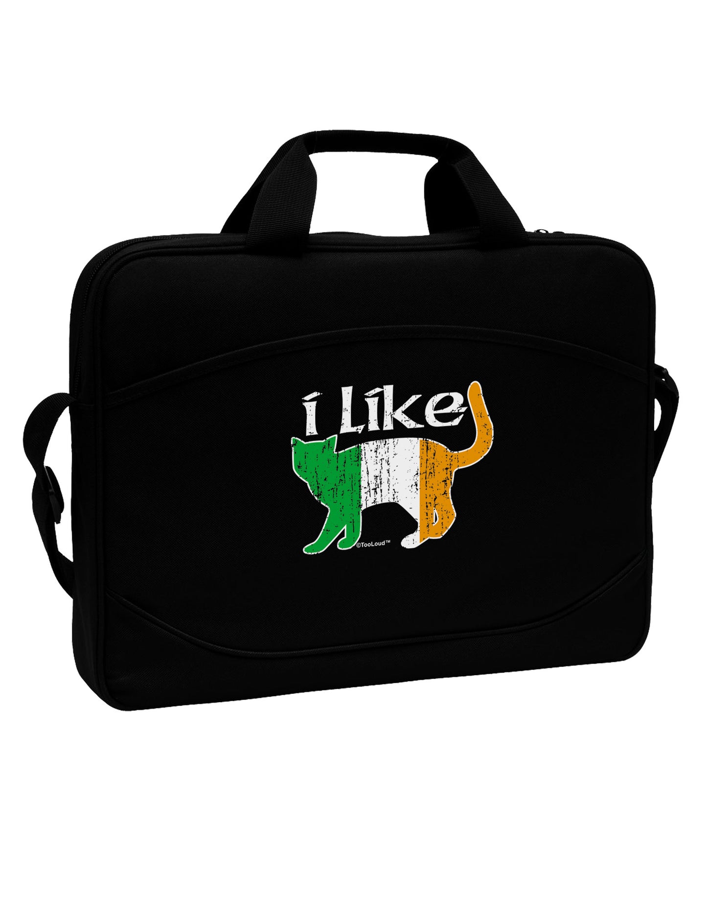 I Like Irish Cat Silhouette 15" Dark Laptop / Tablet Case Bag by TooLoud-Laptop / Tablet Case Bag-TooLoud-Black-Davson Sales
