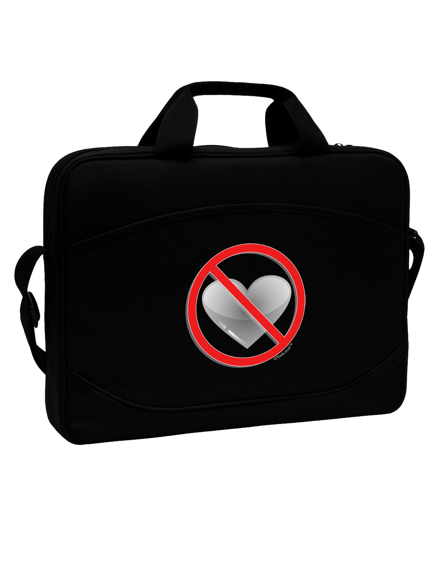 No Love Symbol 15" Dark Laptop / Tablet Case Bag-Laptop / Tablet Case Bag-TooLoud-Black-Davson Sales