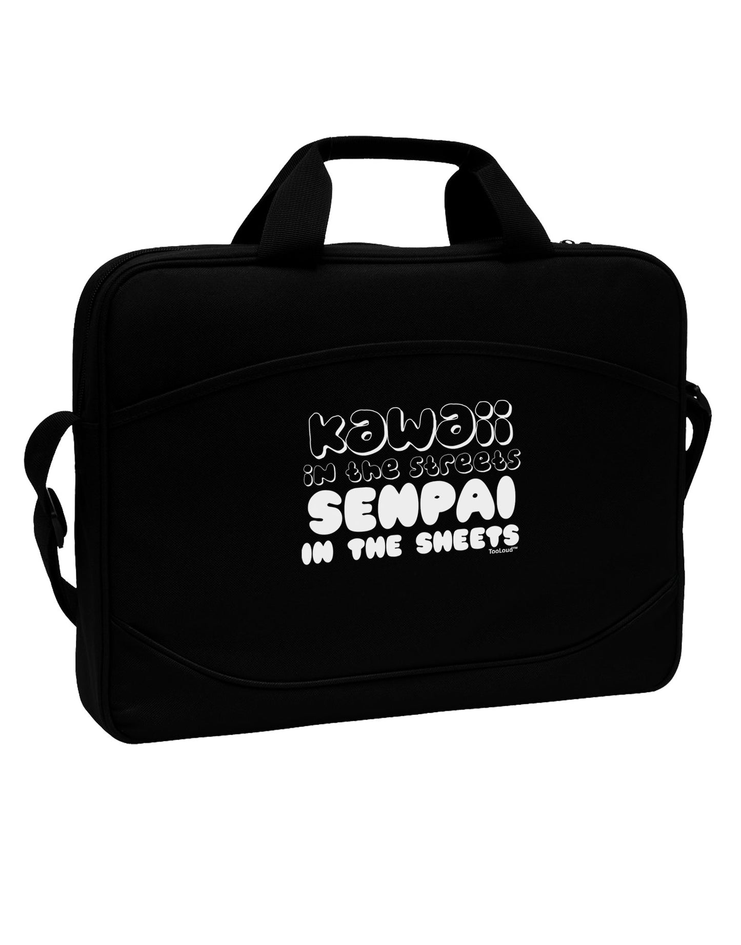 Kawaii in the Streets Senpai in the Sheets 15" Dark Laptop / Tablet Case Bag by TooLoud-Laptop / Tablet Case Bag-TooLoud-Black-Davson Sales