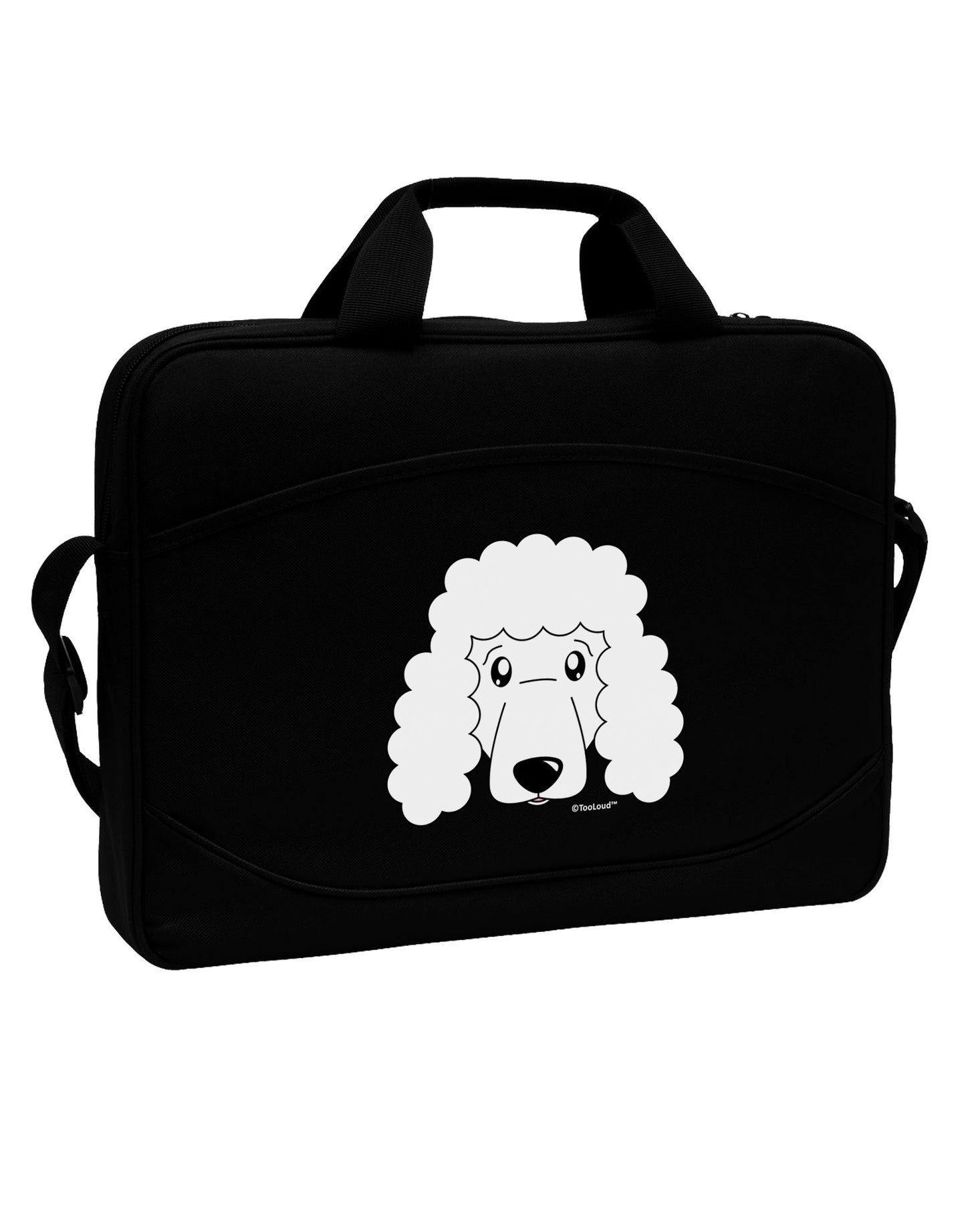 Cute Poodle Dog - White 15" Dark Laptop / Tablet Case Bag by TooLoud-Laptop / Tablet Case Bag-TooLoud-Black-Davson Sales
