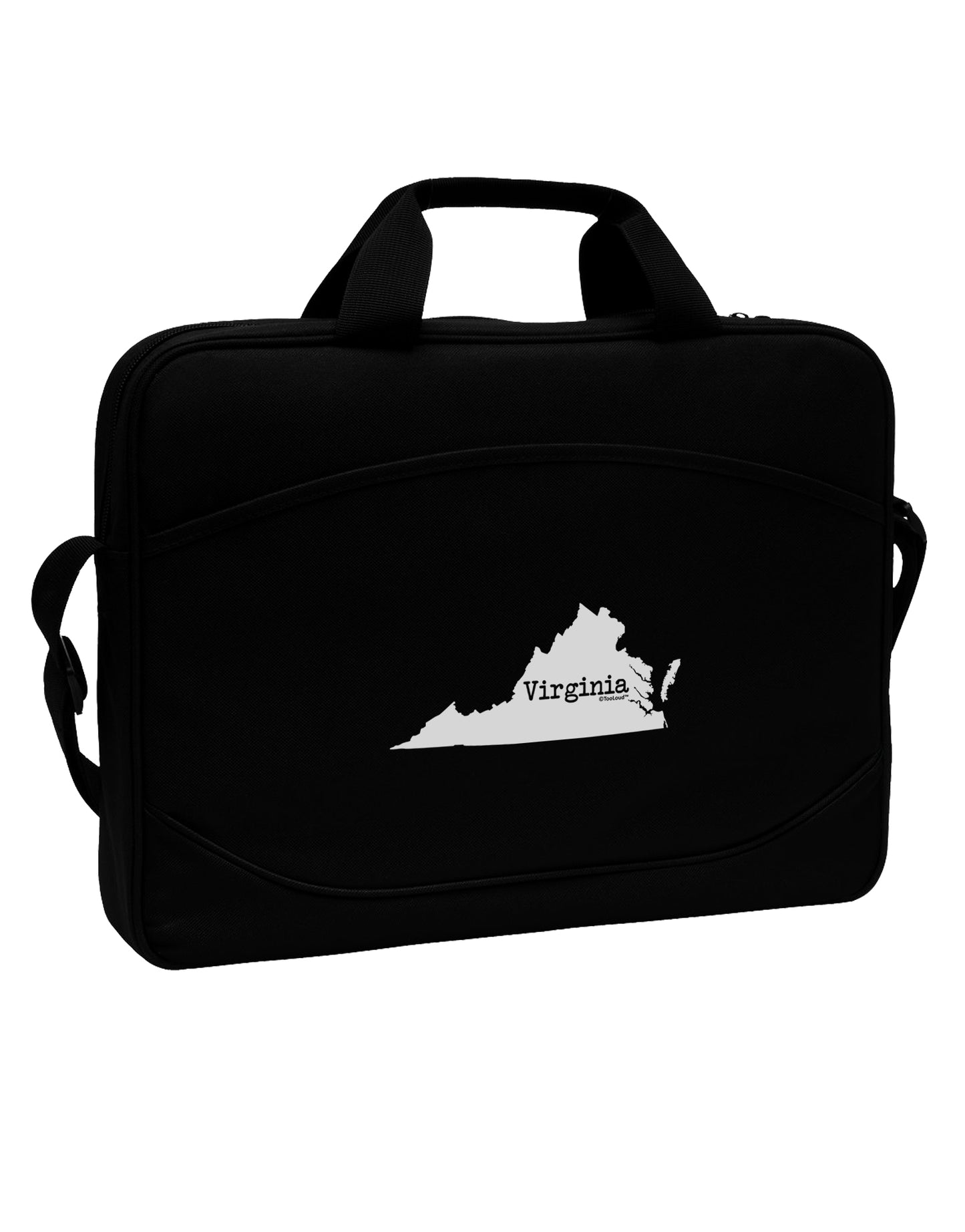 Virginia - United States Shape 15" Dark Laptop / Tablet Case Bag by TooLoud-Laptop / Tablet Case Bag-TooLoud-Black-Davson Sales