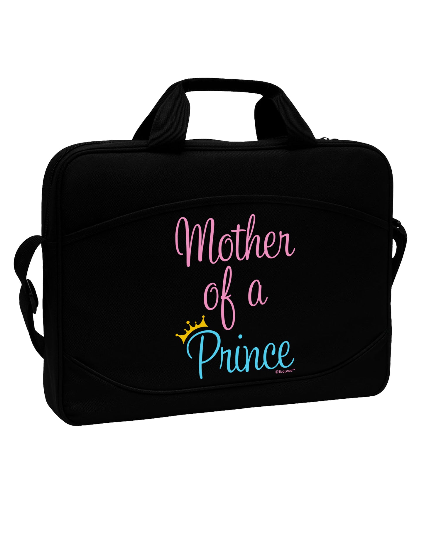 Mother of a Prince - Matching Mom and Son Design 15" Dark Laptop / Tablet Case Bag by TooLoud-Laptop / Tablet Case Bag-TooLoud-Black-Davson Sales