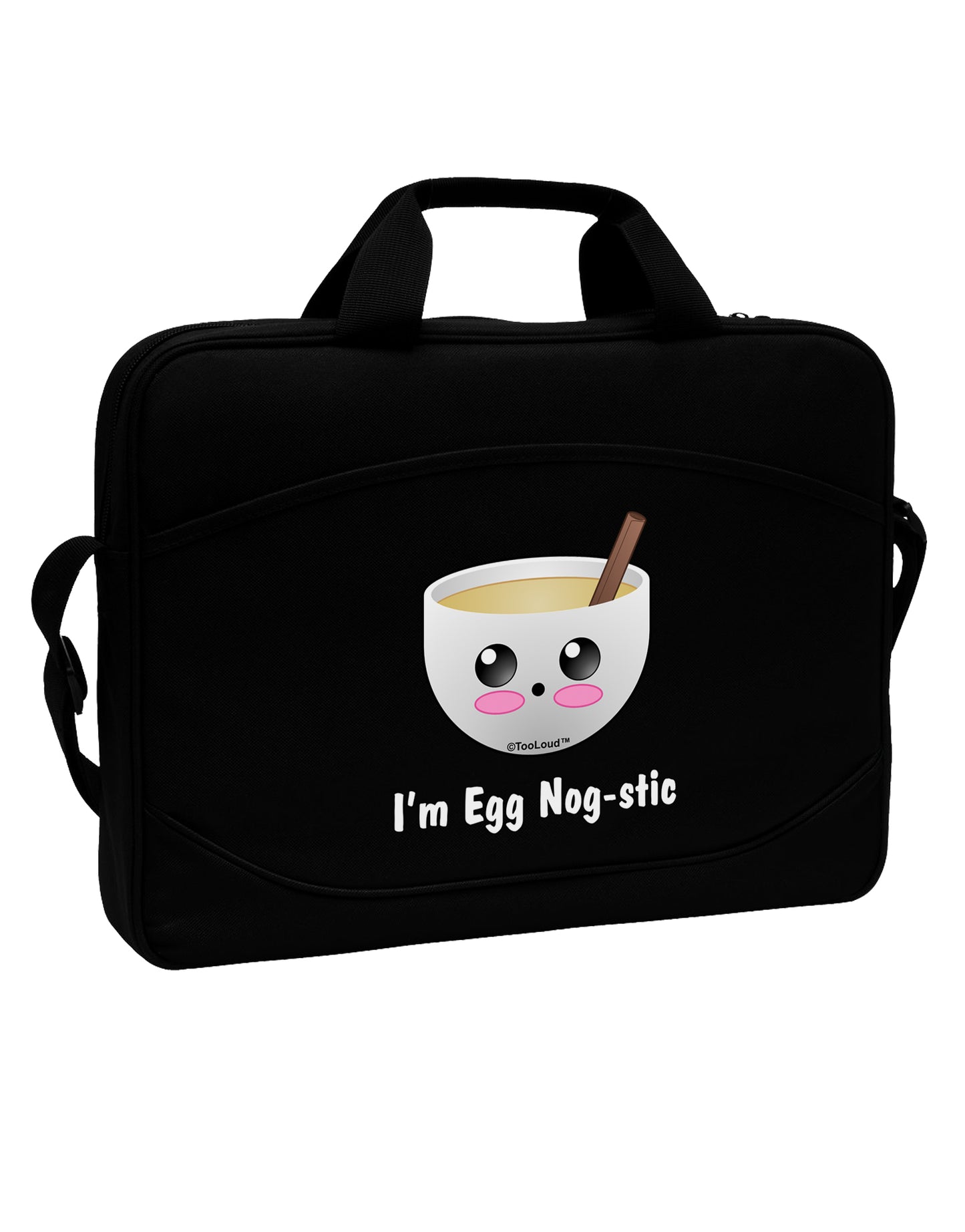 I'm Egg Nog-stic - Cute Egg Nog 15" Dark Laptop / Tablet Case Bag by TooLoud-Laptop / Tablet Case Bag-TooLoud-Black-Davson Sales
