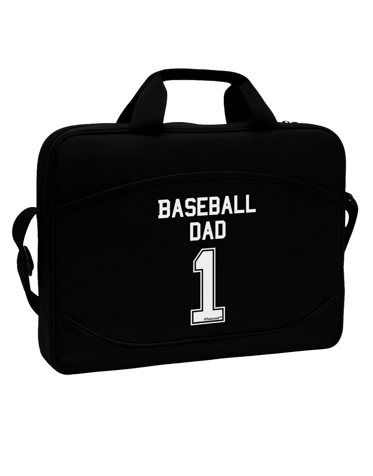 Baseball Dad Jersey 15" Dark Laptop / Tablet Case Bag by TooLoud-Laptop / Tablet Case Bag-TooLoud-Black-Davson Sales