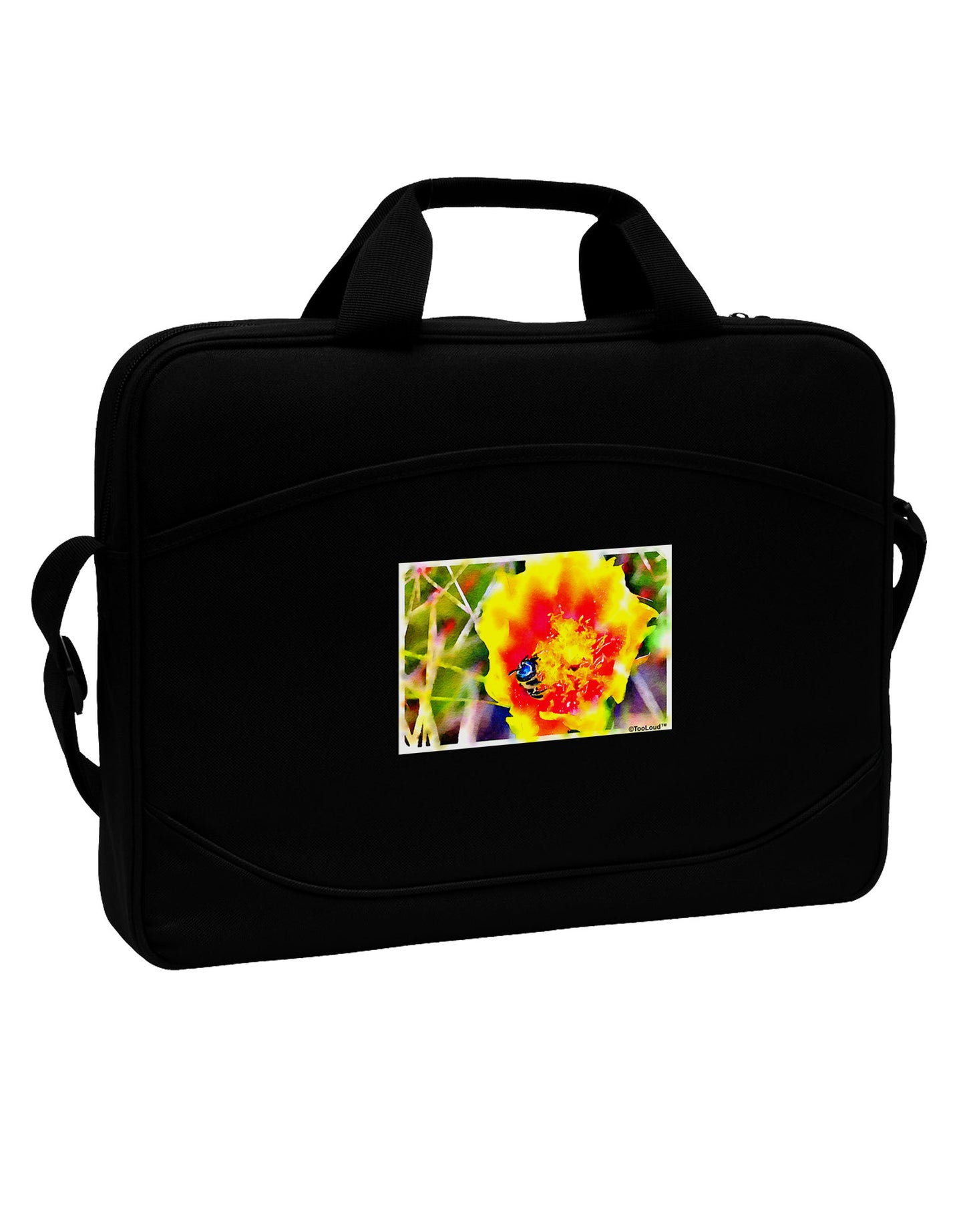 Bee Cactus Watercolor 15" Dark Laptop / Tablet Case Bag-Laptop / Tablet Case Bag-TooLoud-Black-15 Inches-Davson Sales