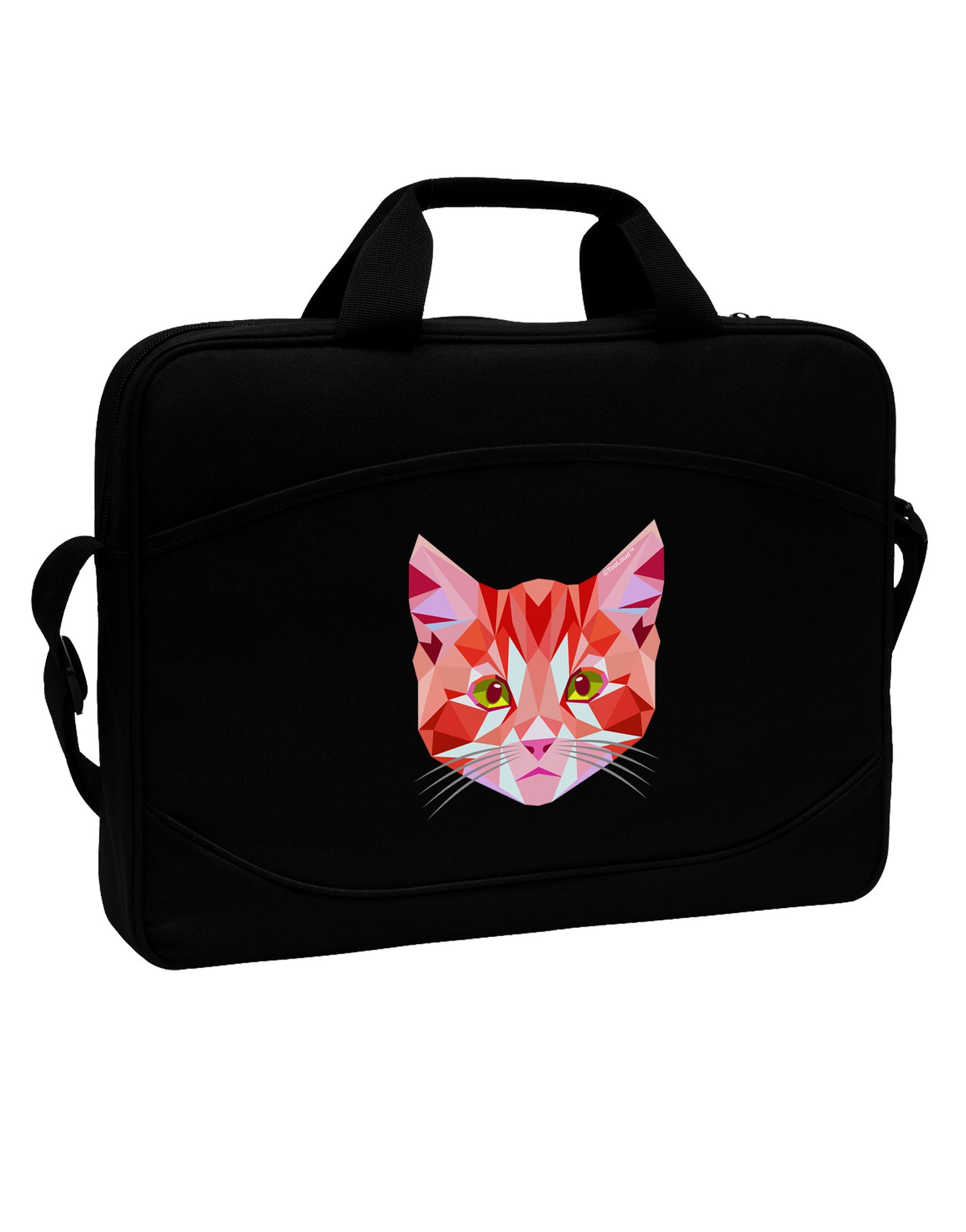 Geometric Kitty Red 15" Dark Laptop / Tablet Case Bag-Laptop / Tablet Case Bag-TooLoud-Black-15 Inches-Davson Sales