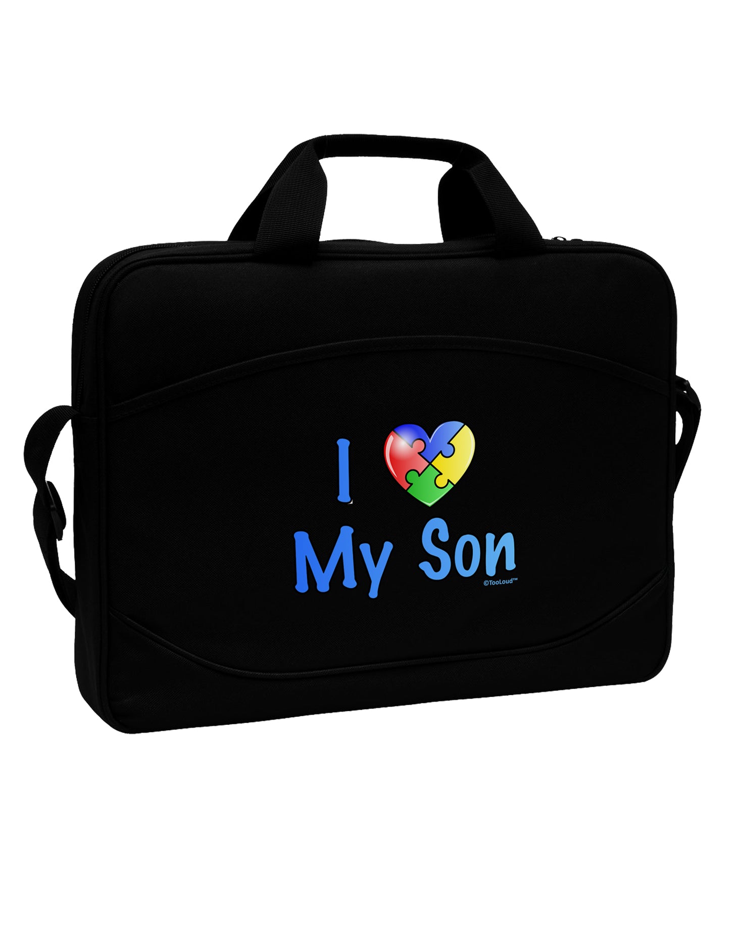 I Heart My Son - Autism Awareness 15" Dark Laptop / Tablet Case Bag by TooLoud-Laptop / Tablet Case Bag-TooLoud-Black-Davson Sales