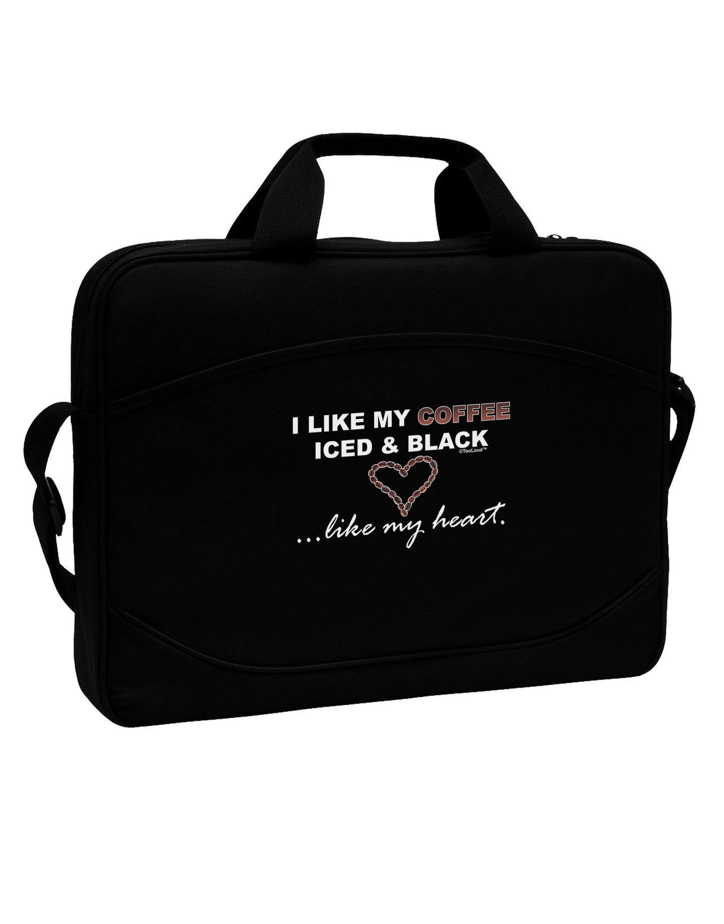 Coffee Iced and Black 15" Dark Laptop / Tablet Case Bag-Laptop / Tablet Case Bag-TooLoud-Black-15 Inches-Davson Sales