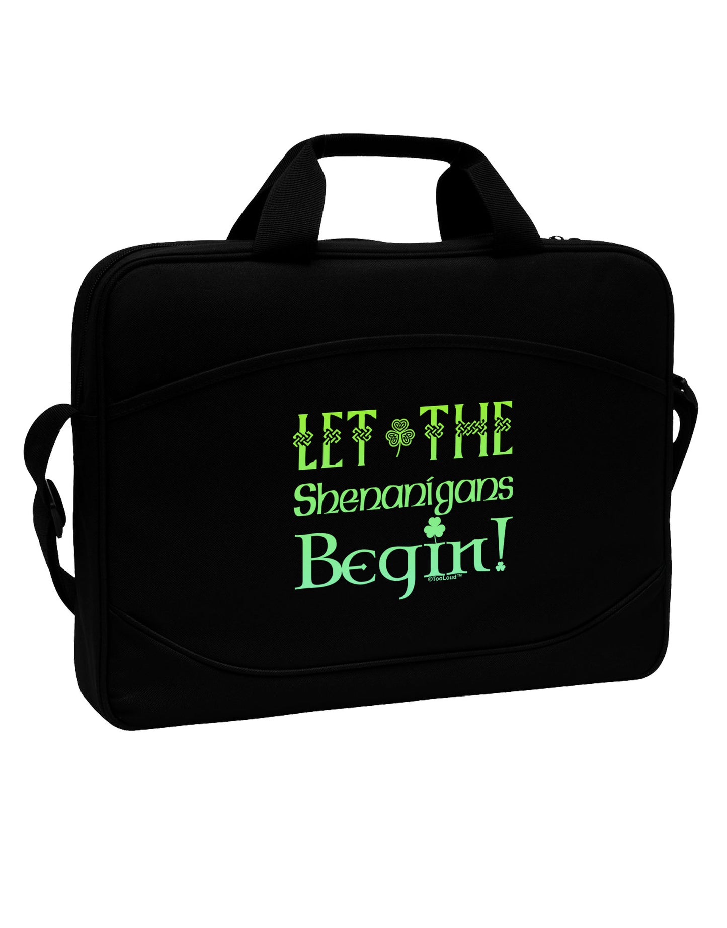 Let the Shenanigans Begin 15" Dark Laptop / Tablet Case Bag-Laptop / Tablet Case Bag-TooLoud-Black-White-15 Inches-Davson Sales