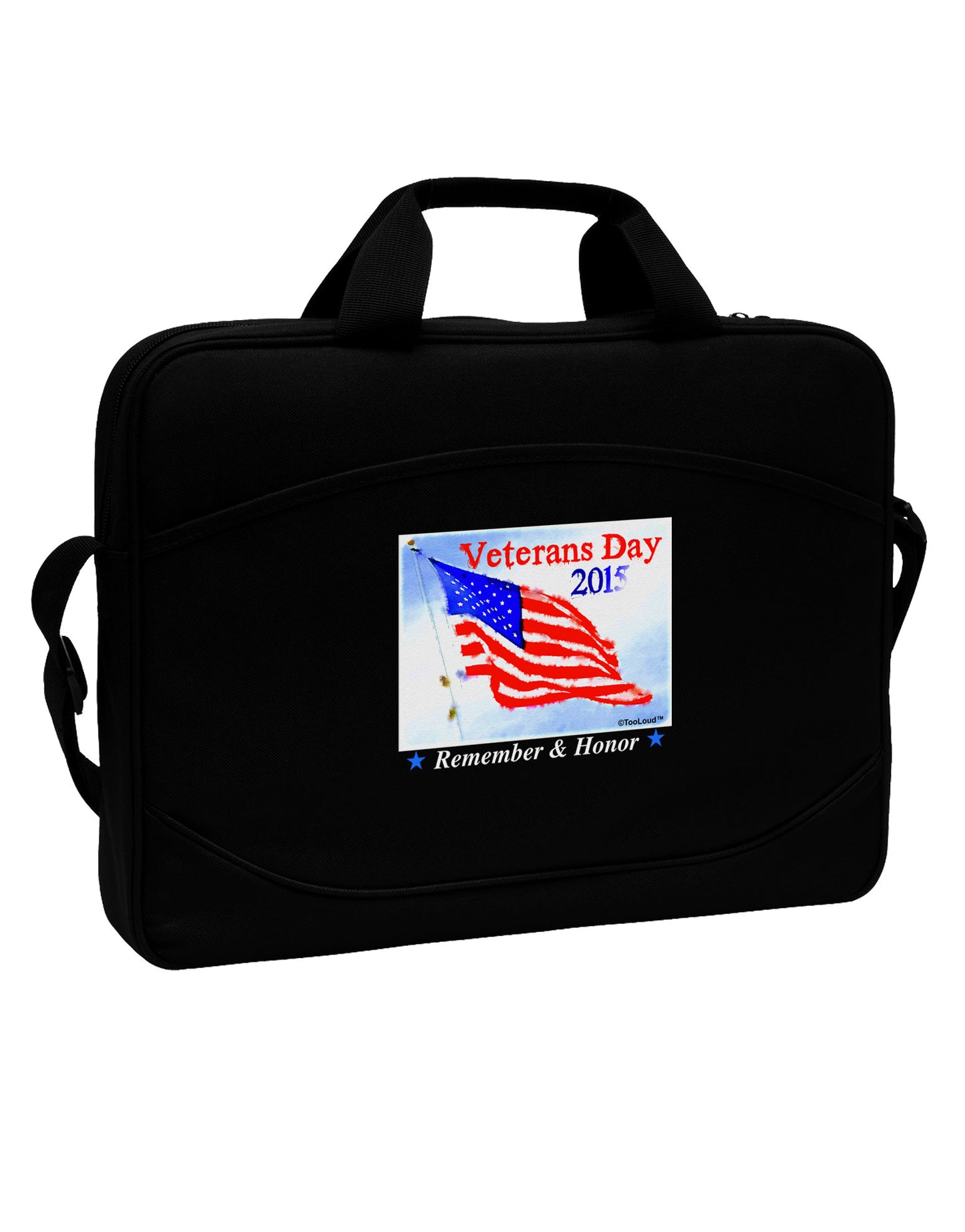 Veterans Day 2015 WaterColor 15" Dark Laptop / Tablet Case Bag-Laptop / Tablet Case Bag-TooLoud-Black-Davson Sales