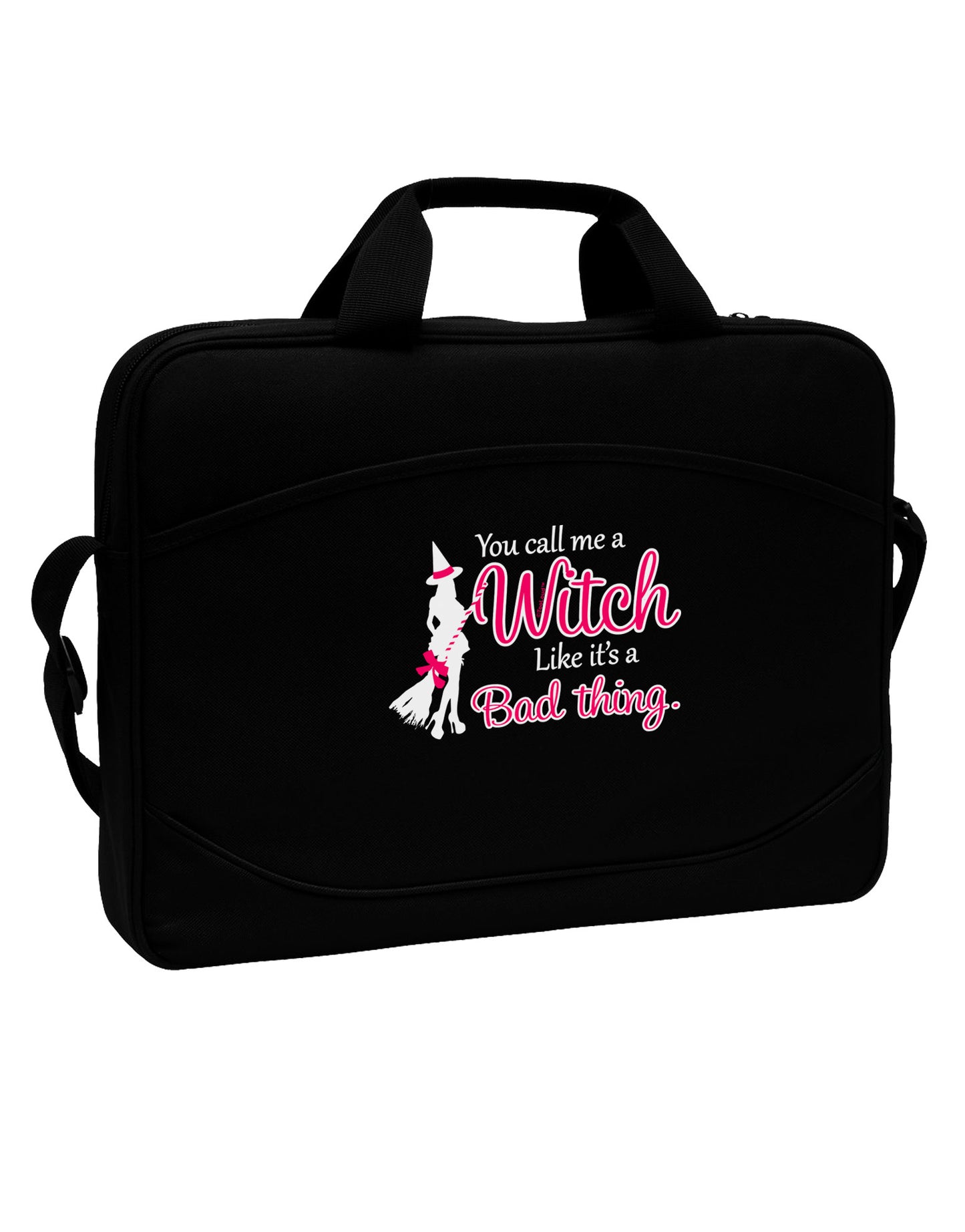 TooLoud Witch - Bad Thing 15" Dark Laptop / Tablet Case Bag-Laptop / Tablet Case Bag-TooLoud-Black-White-Davson Sales