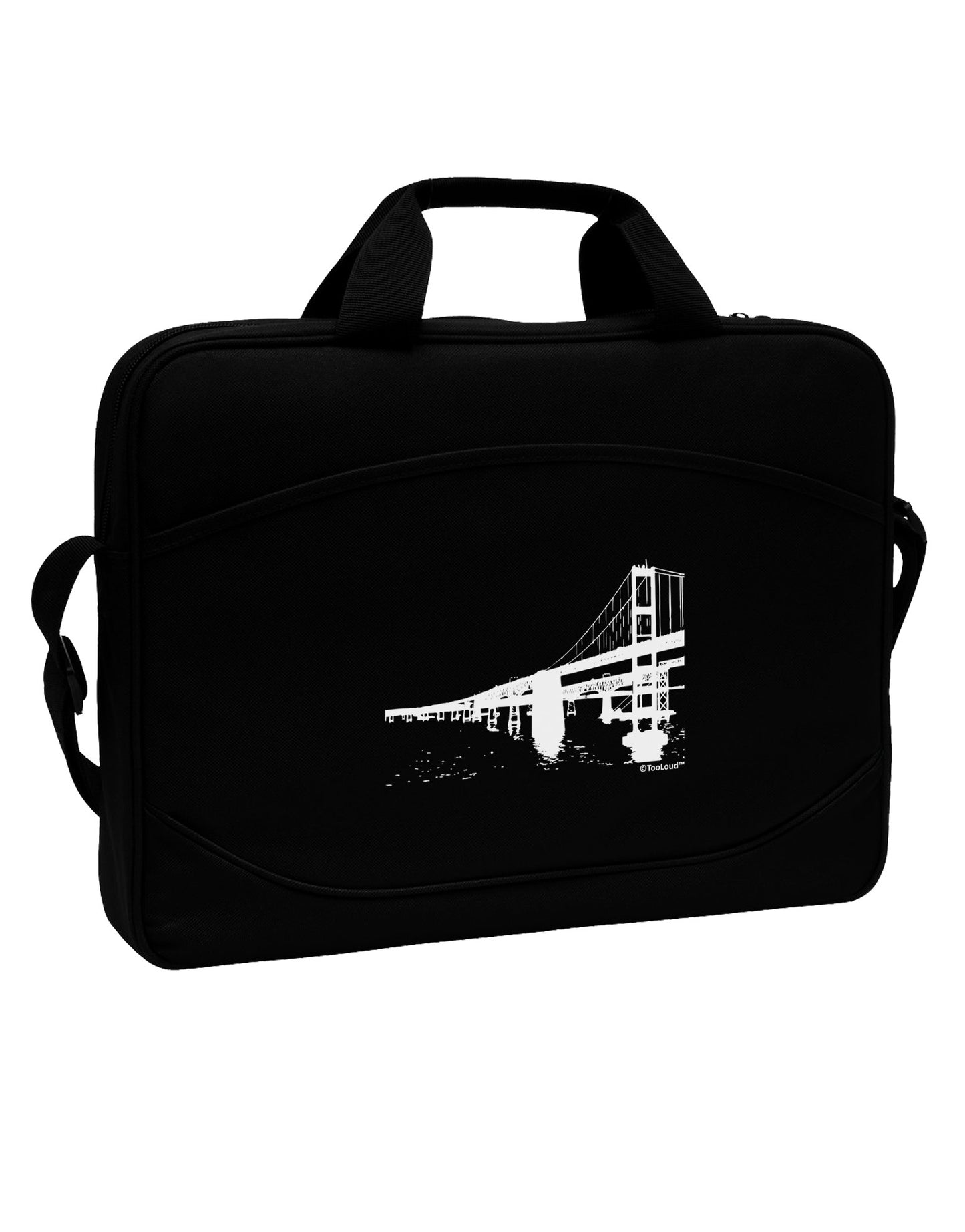 Bay Bridge Cutout Design 15" Dark Laptop / Tablet Case Bag by TooLoud-Laptop / Tablet Case Bag-TooLoud-Black-Davson Sales