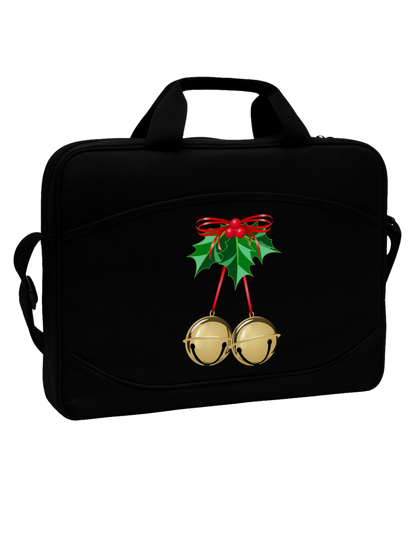 Jingle BALLS 15" Dark Laptop / Tablet Case Bag by TooLoud-Laptop / Tablet Case Bag-TooLoud-Black-White-Davson Sales