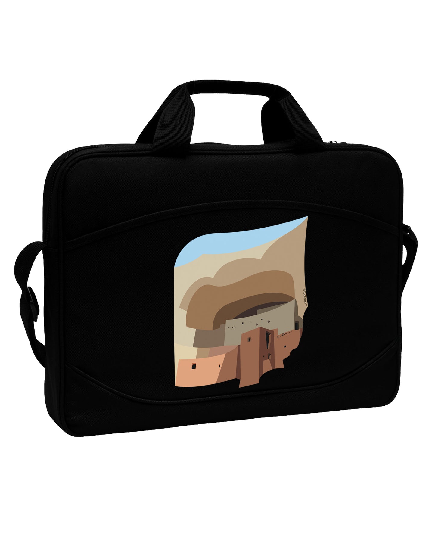 Montezuma Castle Artwork 15" Dark Laptop / Tablet Case Bag-Laptop / Tablet Case Bag-TooLoud-Black-15 Inches-Davson Sales