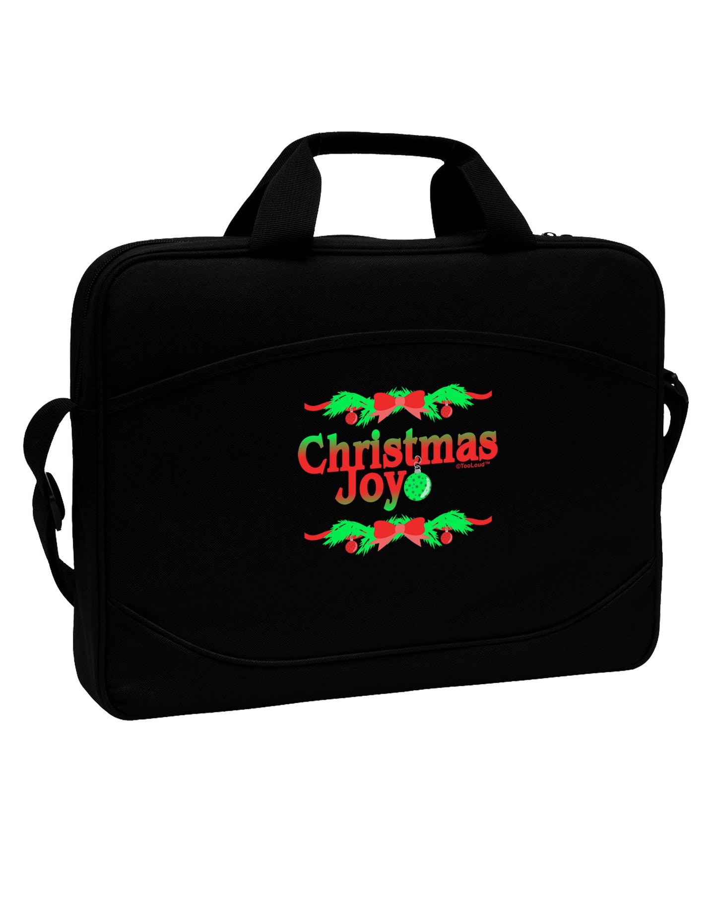Christmas Joy Color 15" Dark Laptop / Tablet Case Bag-Laptop / Tablet Case Bag-TooLoud-Black-White-Davson Sales