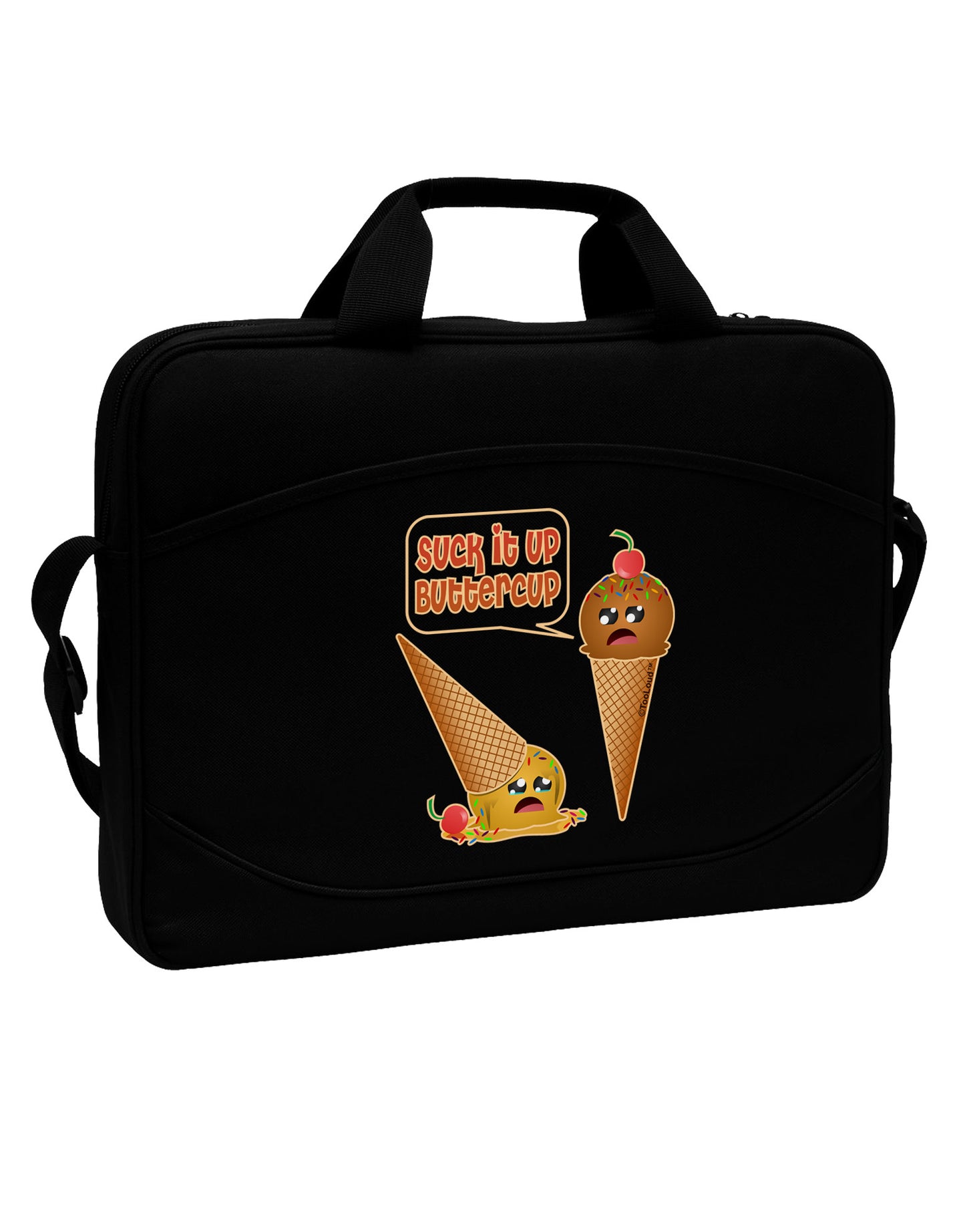Suck It Up Buttercup Icecream 15" Dark Laptop / Tablet Case Bag-Laptop / Tablet Case Bag-TooLoud-Black-White-15 Inches-Davson Sales