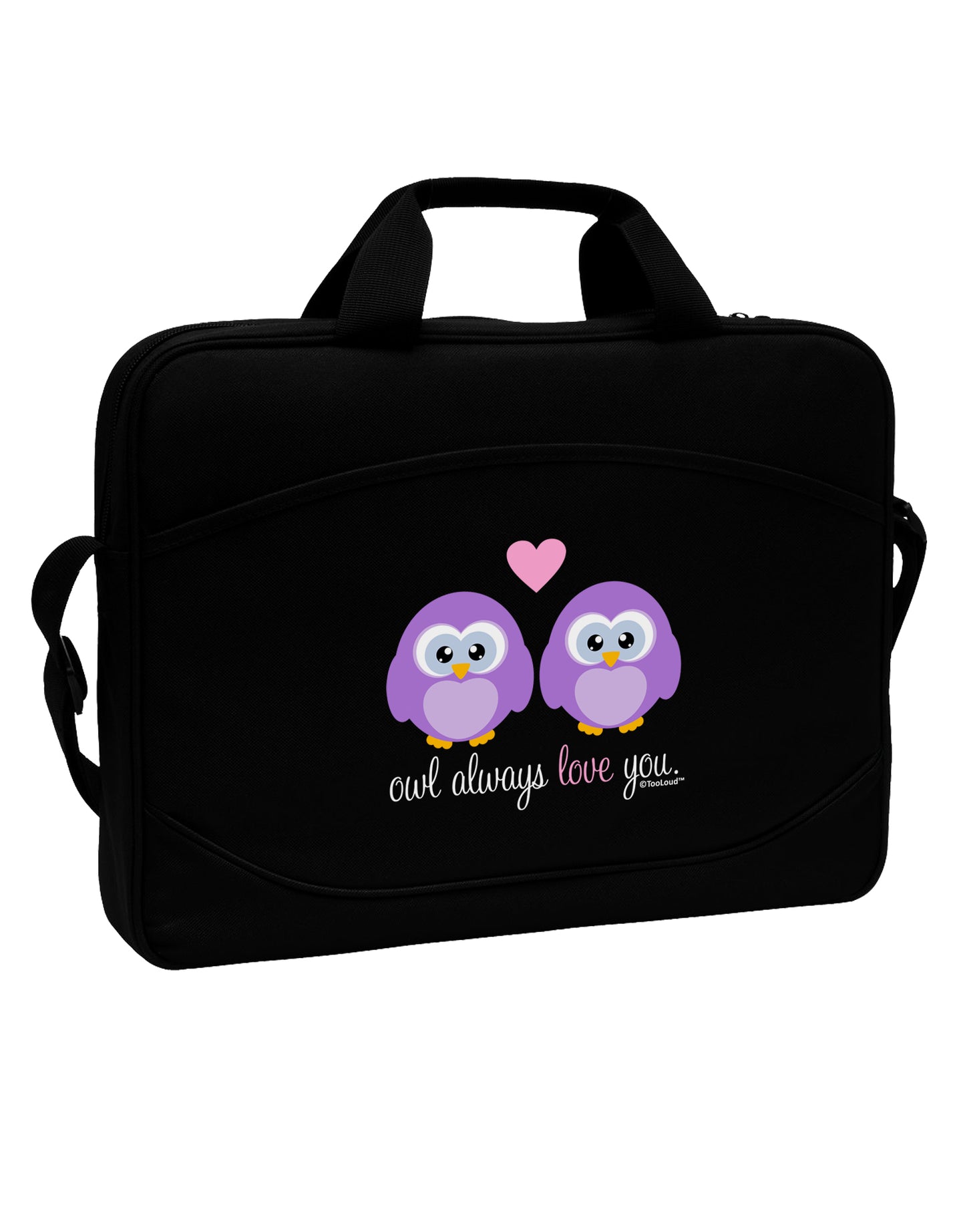 Owl Always Love You - Purple Owls 15" Dark Laptop / Tablet Case Bag by TooLoud-Laptop / Tablet Case Bag-TooLoud-Black-Davson Sales