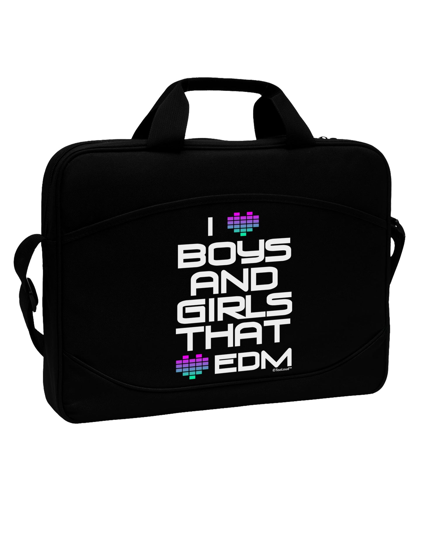 I Heart Boys and Girls That Heart EDM 15" Dark Laptop / Tablet Case Bag by TooLoud-Laptop / Tablet Case Bag-TooLoud-Black-Davson Sales