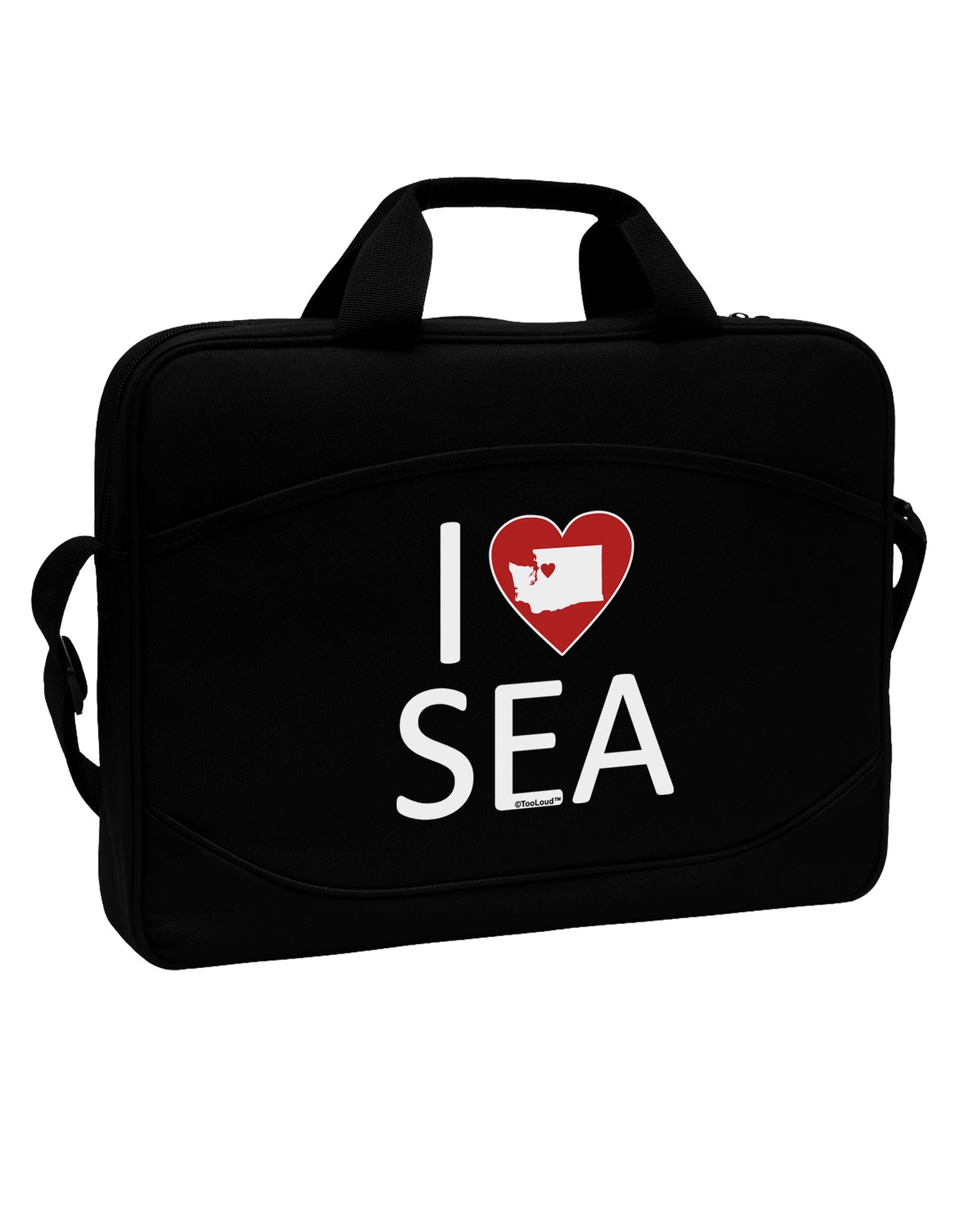 I Heart Seattle 15" Dark Laptop / Tablet Case Bag-Laptop / Tablet Case Bag-TooLoud-Black-15 Inches-Davson Sales