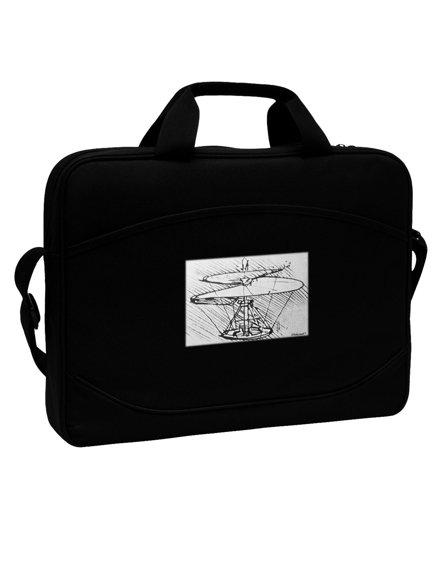 Helicopter Sketch 15" Dark Laptop / Tablet Case Bag-Laptop / Tablet Case Bag-TooLoud-Black-15 Inches-Davson Sales