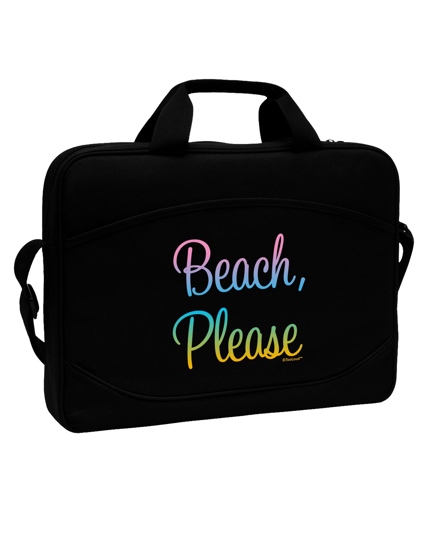 Beach Please - Summer Colors 15" Dark Laptop / Tablet Case Bag by TooLoud-Laptop / Tablet Case Bag-TooLoud-Black-Davson Sales