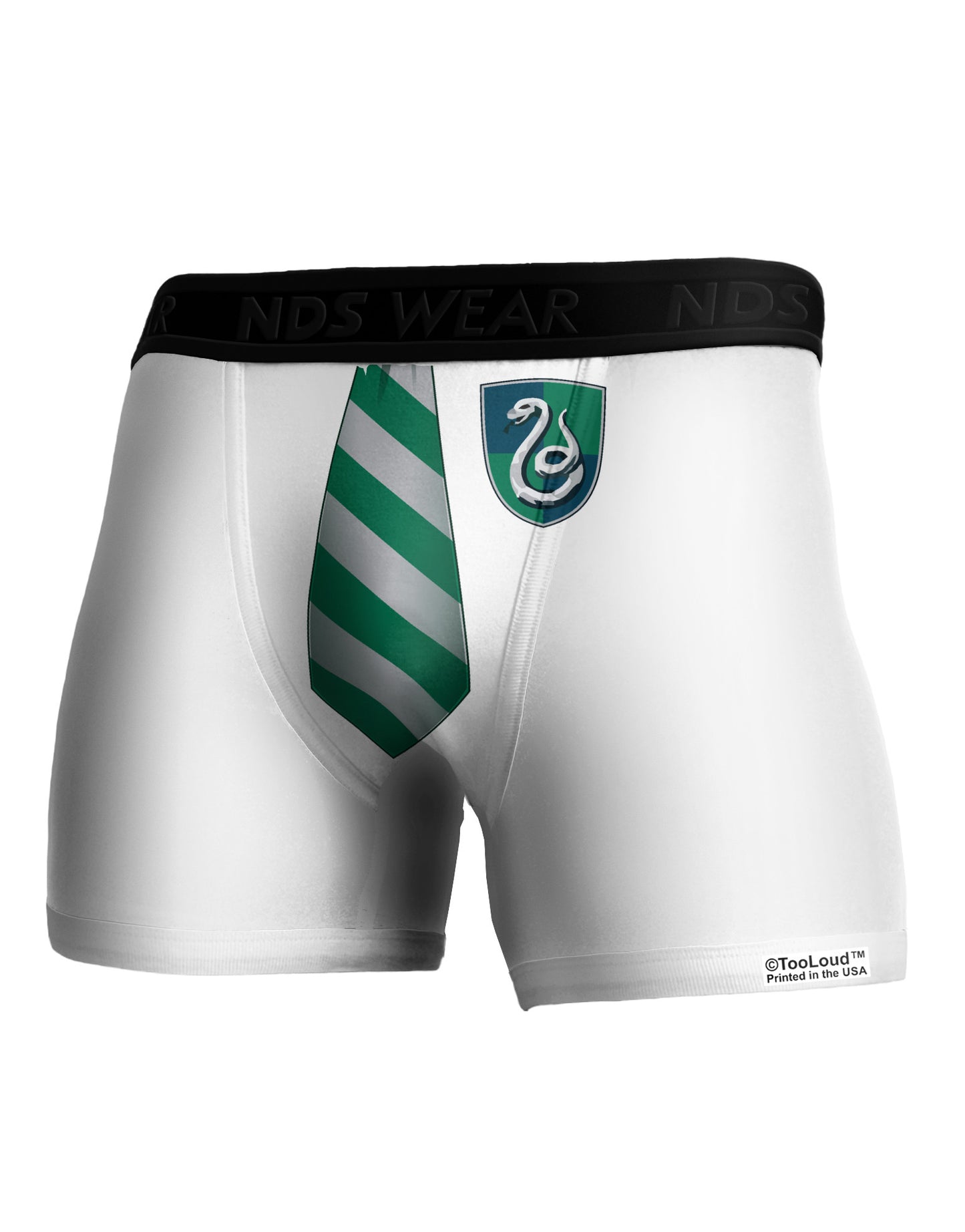 Wizard Uniform Green and Silver Boxer Brief Dual Sided All Over Print-TooLoud-White-Small-Davson Sales