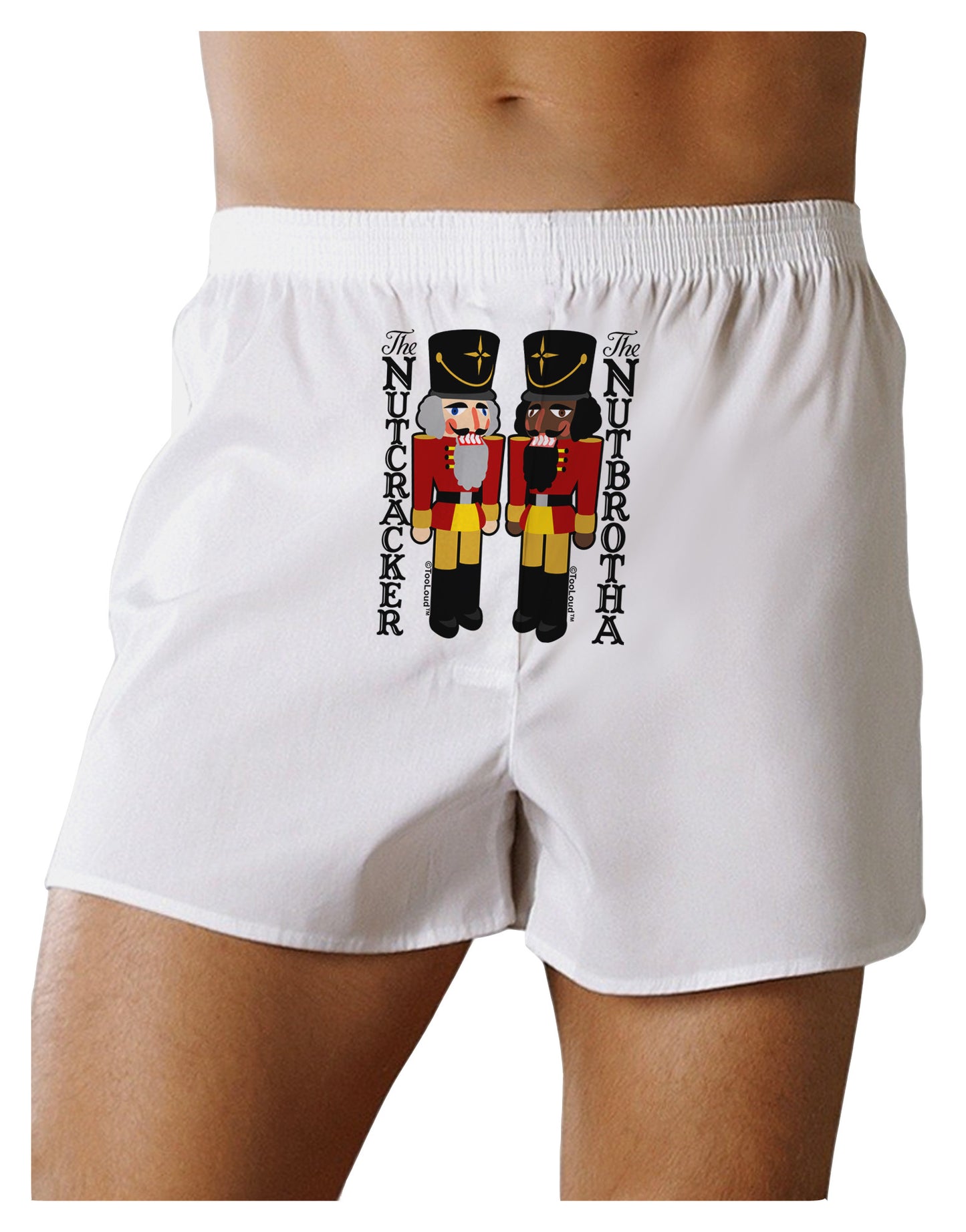 The Nutcracker and Nutbrotha Front Print Boxer Shorts by-Boxer Shorts-TooLoud-White-Small-Davson Sales