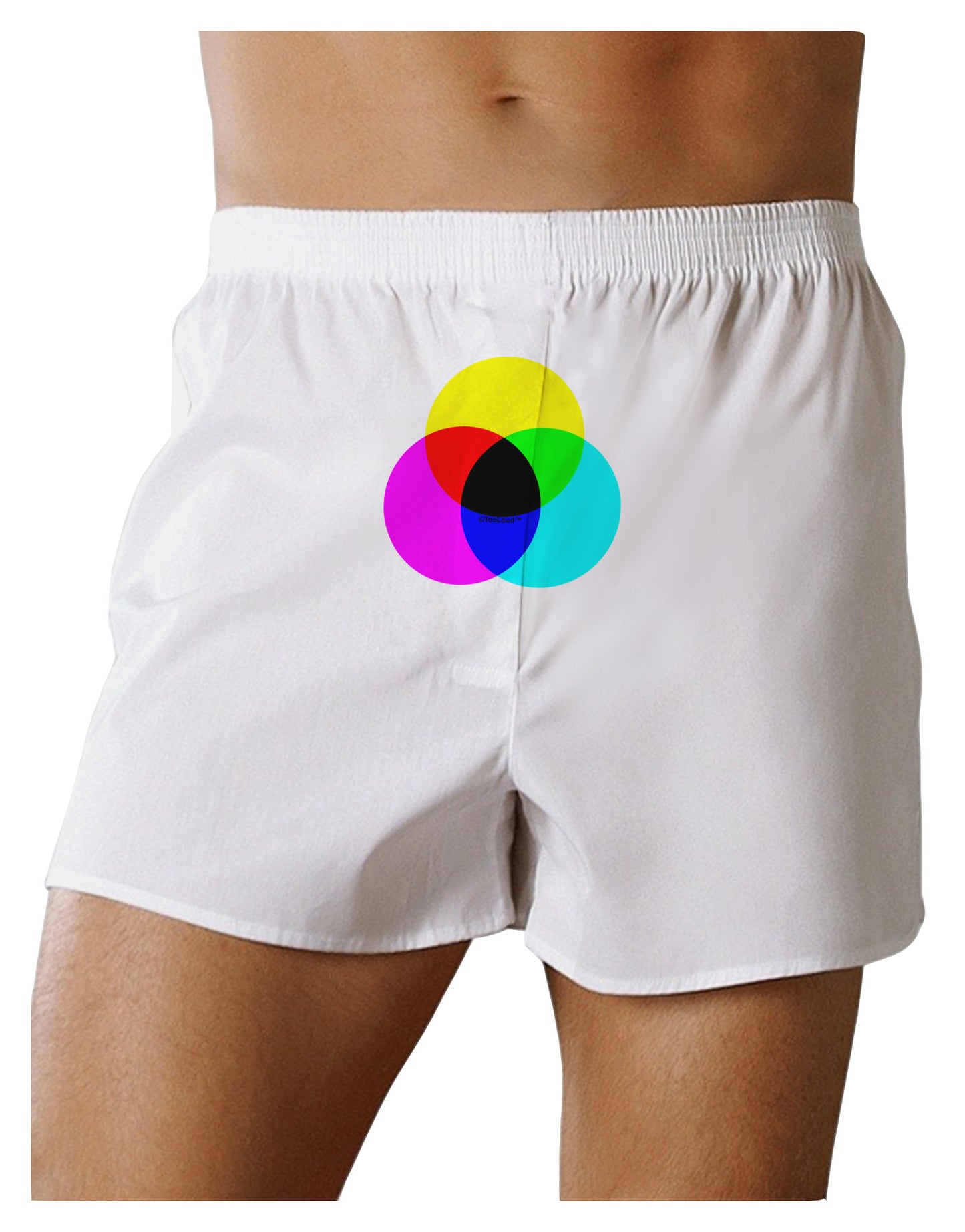 CMYK Color Model Front Print Boxer Shorts by TooLoud-Boxer Shorts-TooLoud-White-Small-Davson Sales