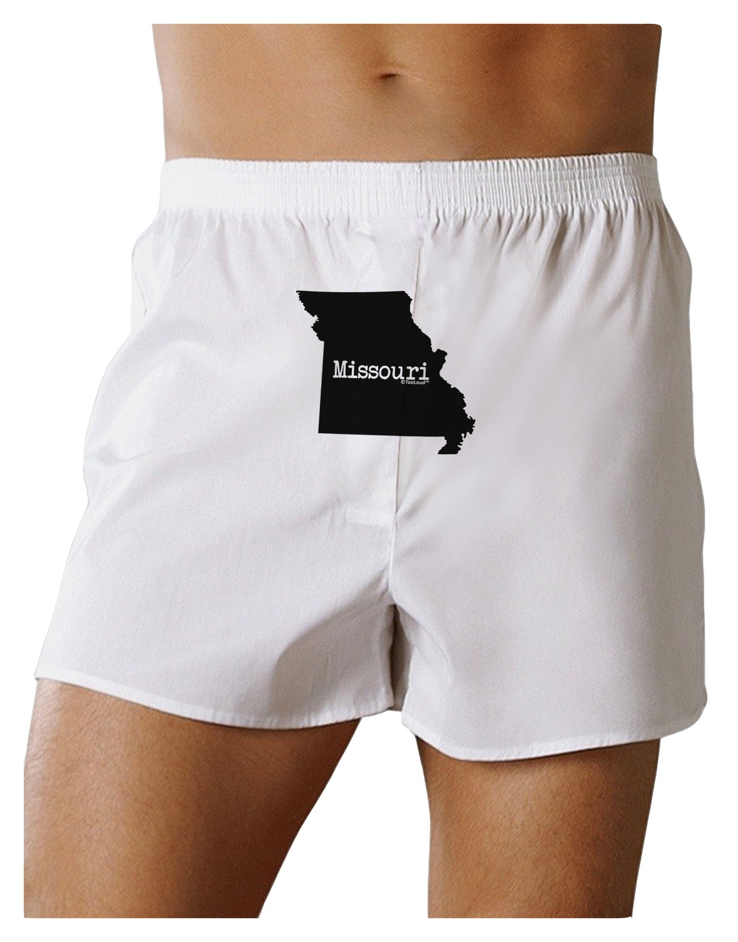 Missouri - United States Shape Front Print Boxer Shorts-Boxer Shorts-TooLoud-White-Small-Davson Sales
