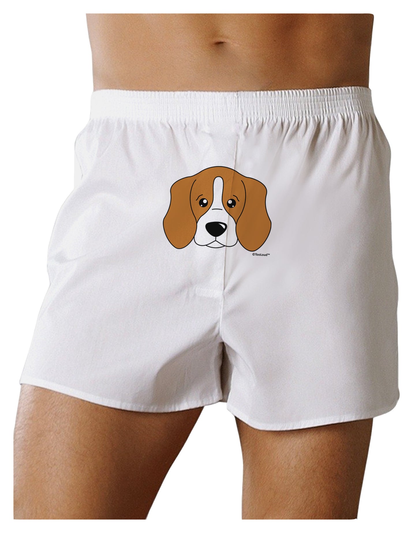Cute Beagle Dog Front Print Boxer Shorts by TooLoud-Boxer Shorts-TooLoud-White-Small-Davson Sales
