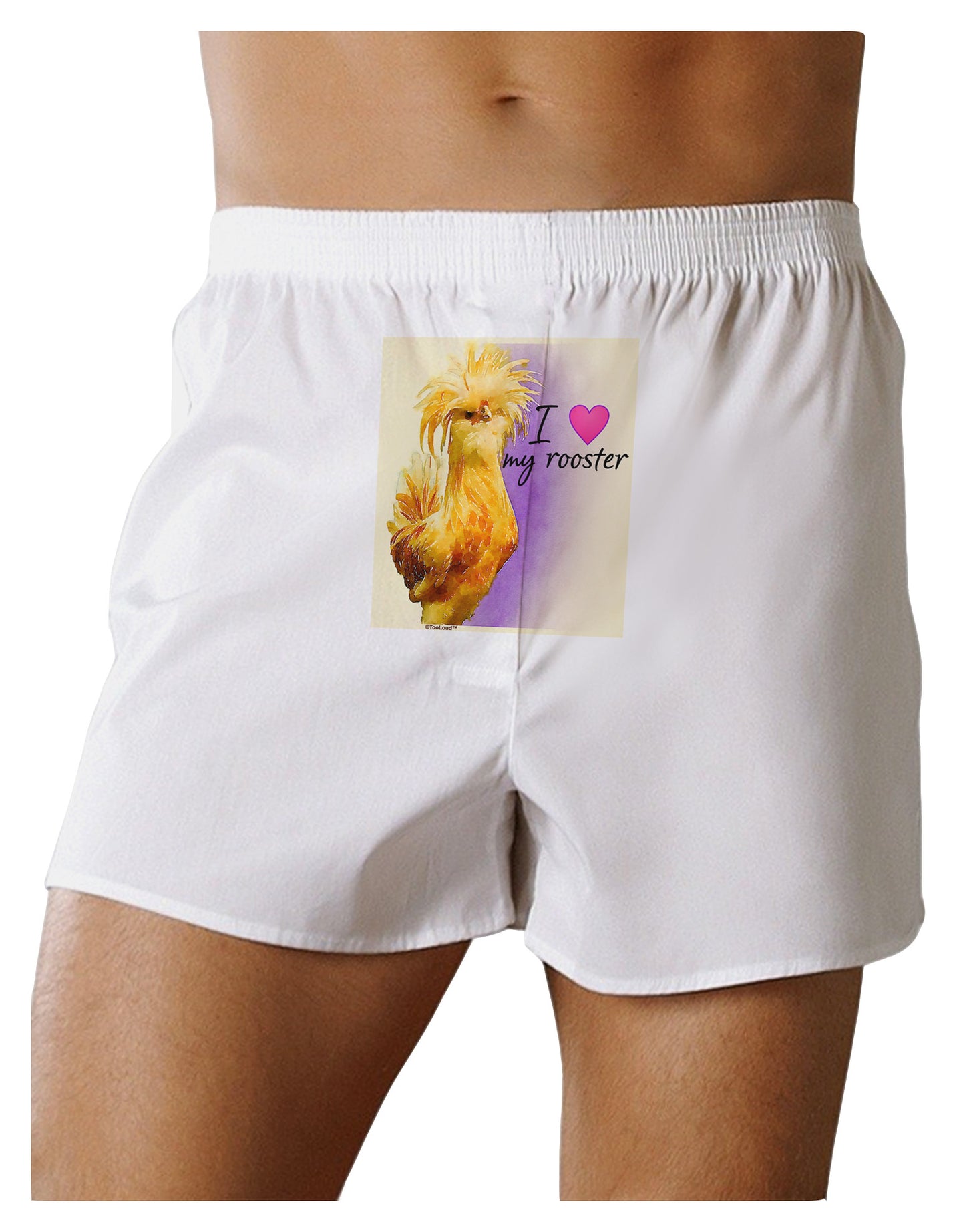 I Heart My Rooster Front Print Boxer Shorts-Boxer Shorts-TooLoud-White-Small-Davson Sales
