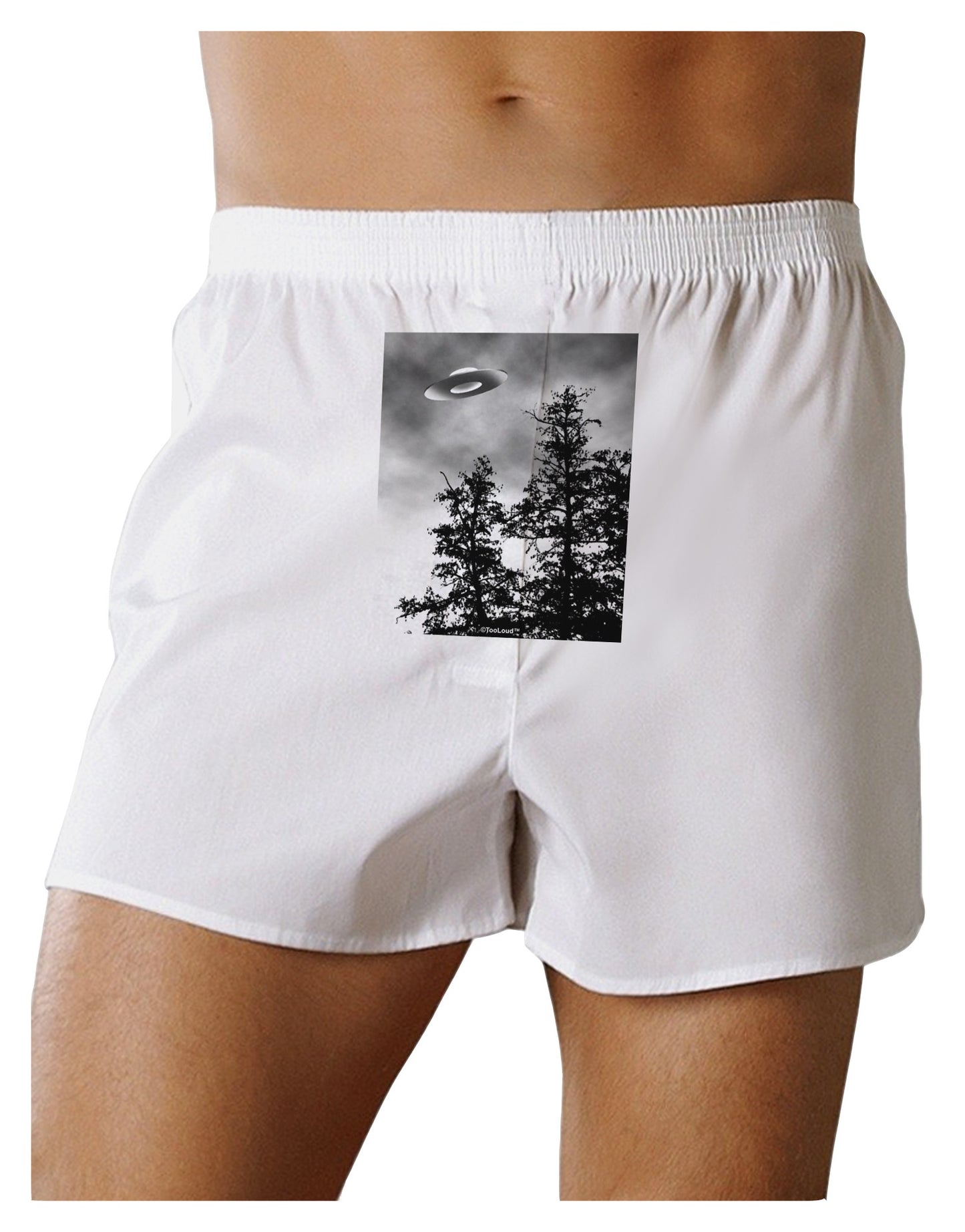 UFO Sighting - Extraterrestrial Front Print Boxer Shorts by TooLoud-Boxer Shorts-TooLoud-White-Small-Davson Sales