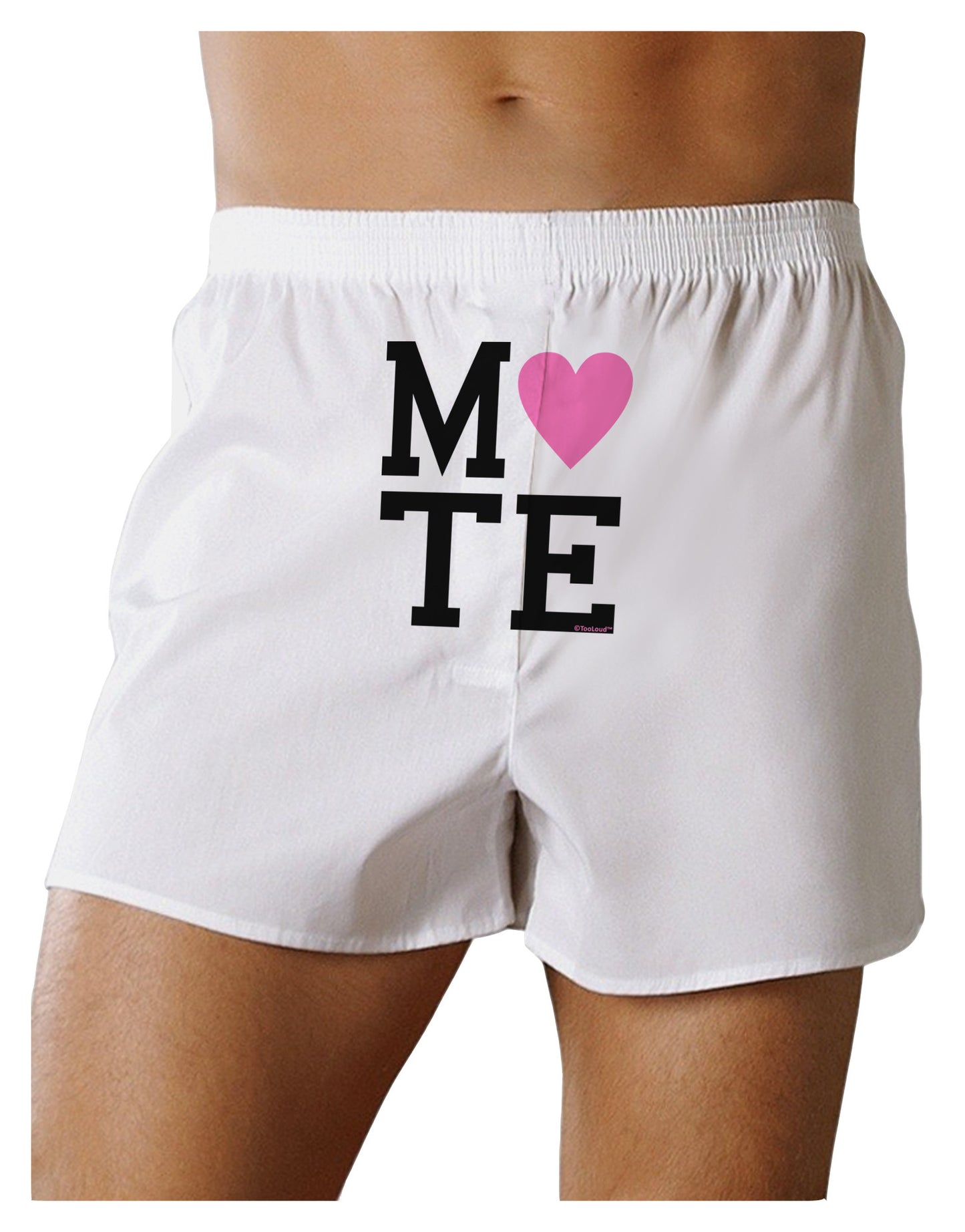 Matching Soulmate Design - Mate - Pink Front Print Boxer Shorts by TooLoud-Boxer Shorts-TooLoud-White-Small-Davson Sales