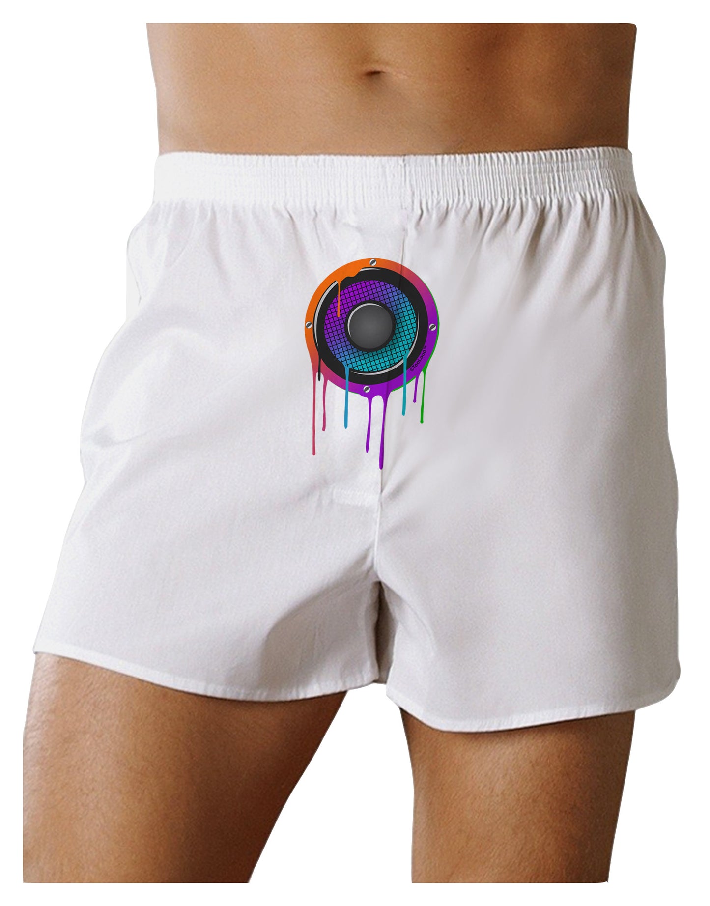 Paint Drips Speaker Front Print Boxer Shorts-Boxer Shorts-TooLoud-White-Small-Davson Sales
