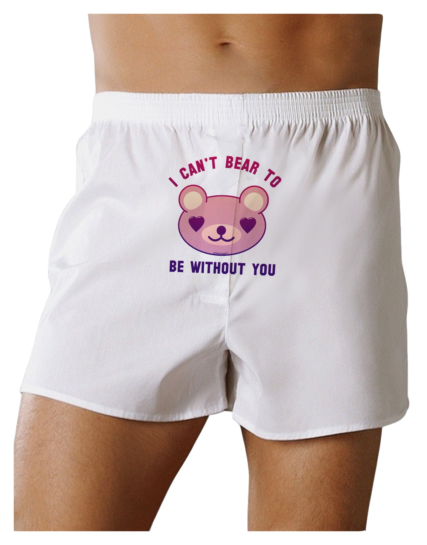 I Can't Bear to be Without You Front Print Boxer Shorts by-Boxer Shorts-TooLoud-White-Small-Davson Sales