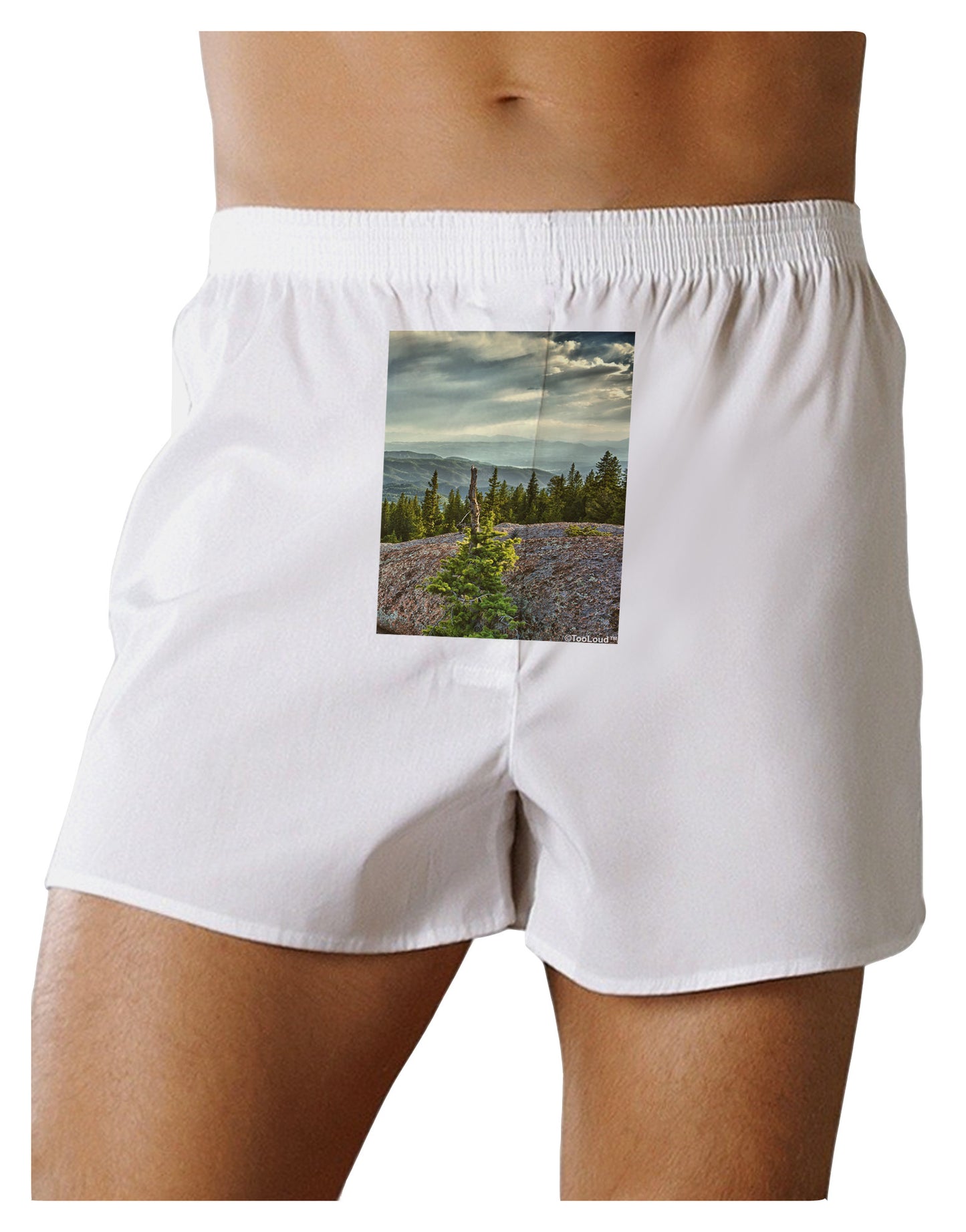 Nature Photography - Pine Kingdom Front Print Boxer Shorts by-Boxer Shorts-TooLoud-White-Small-Davson Sales
