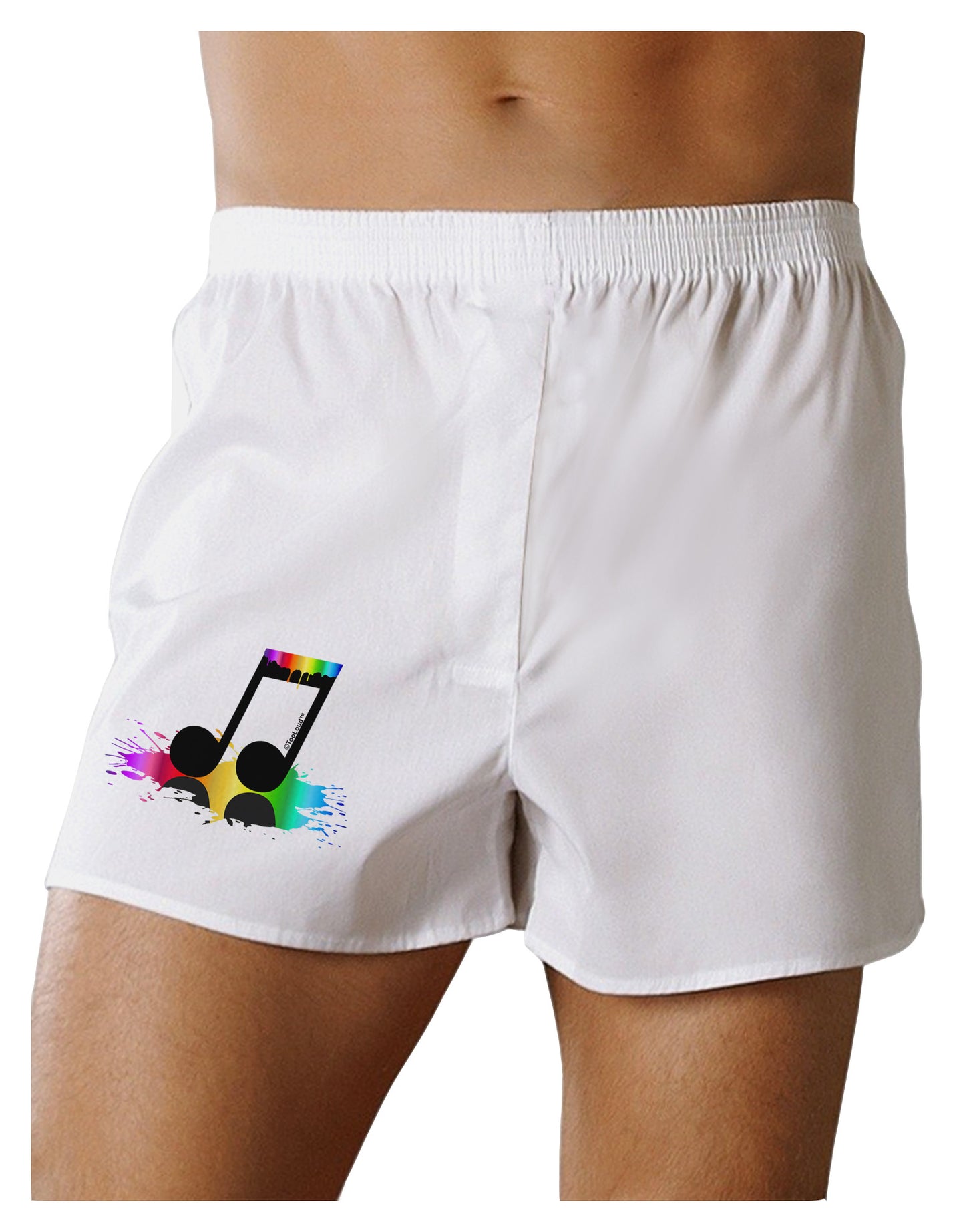 Paint Music Note Boxer Shorts-Boxer Shorts-TooLoud-White-Small-Davson Sales