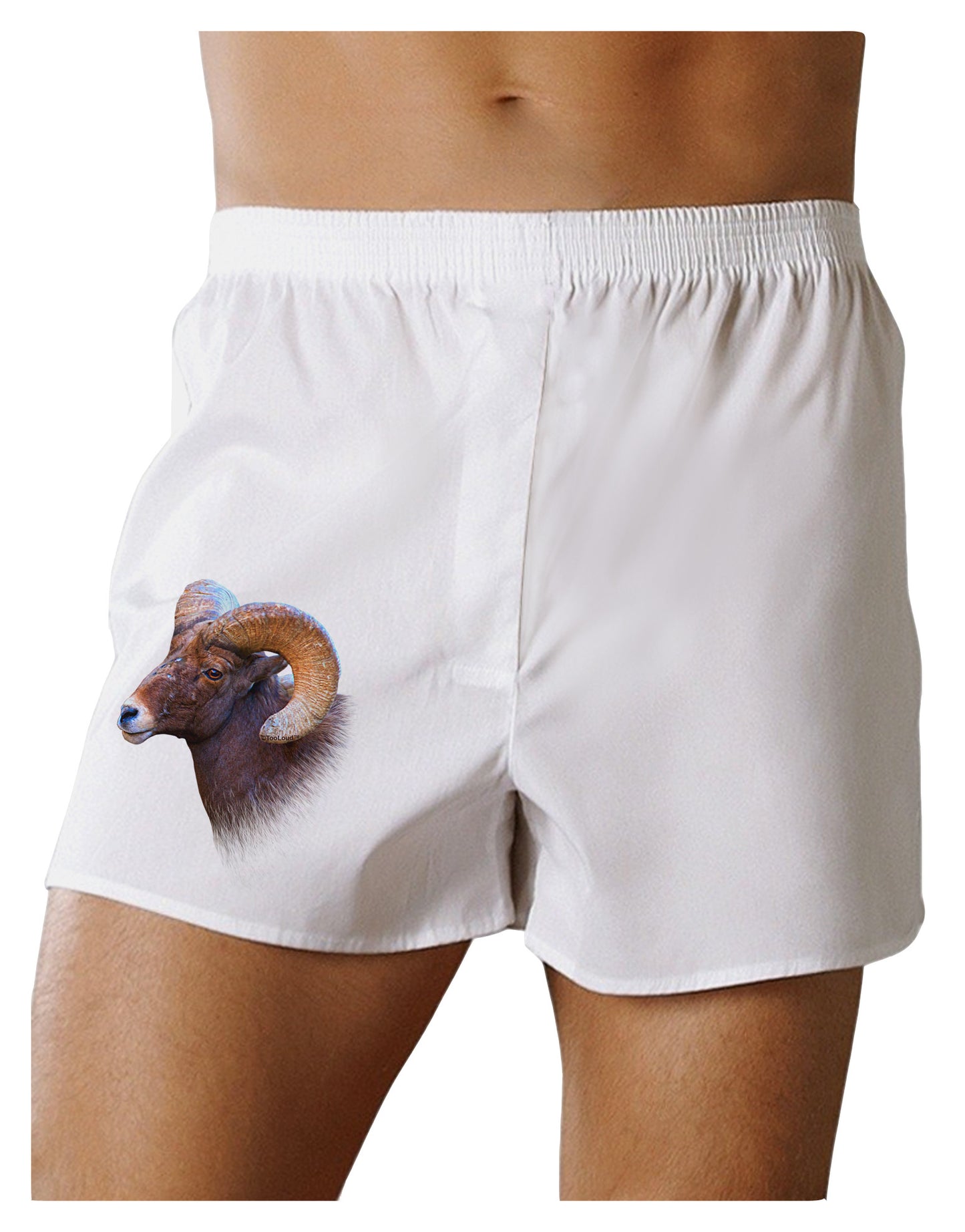 Majestic Bighorn Ram Boxer Shorts-Boxer Shorts-TooLoud-White-Small-Davson Sales