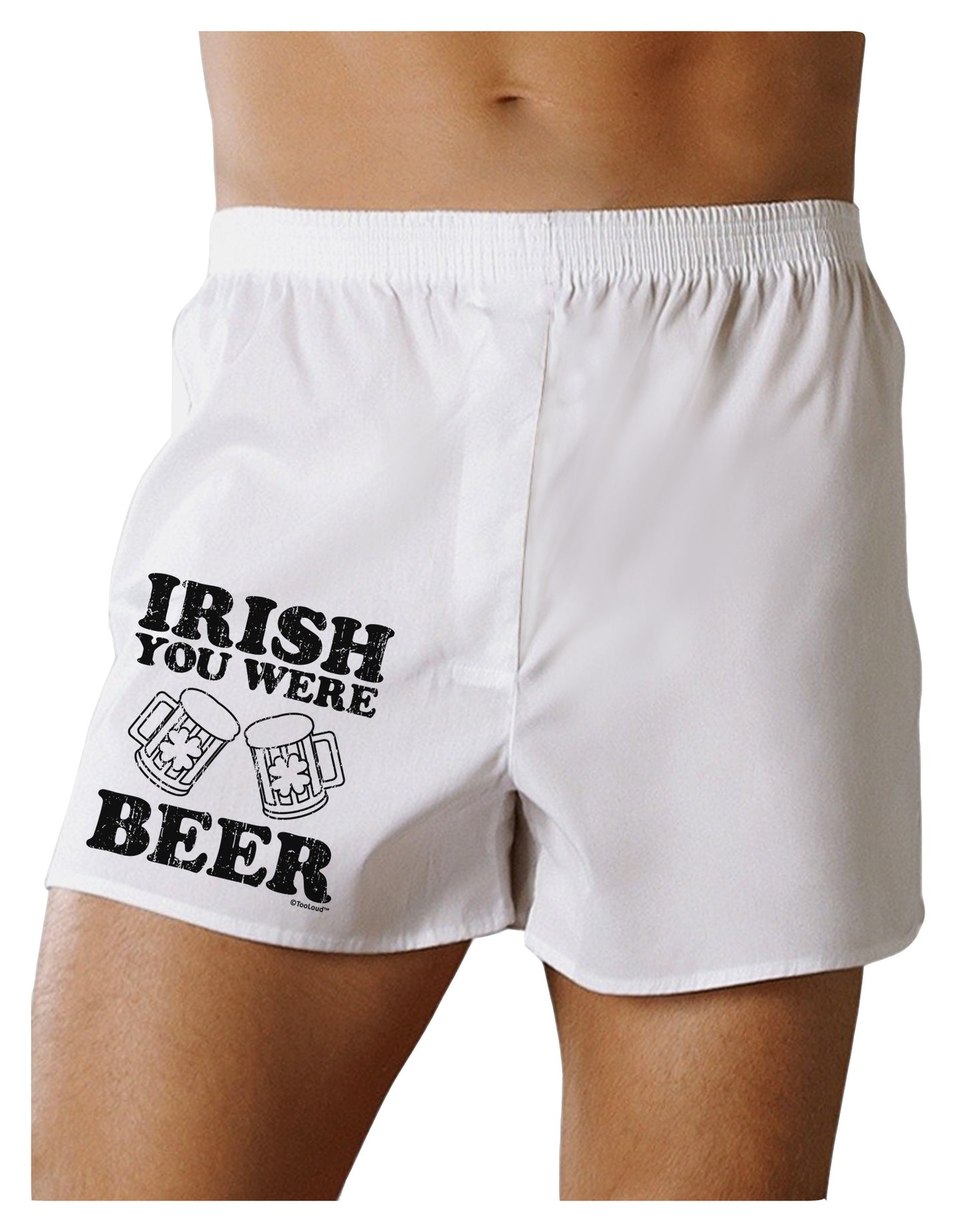 Irish You Were Beer Boxer Shorts by TooLoud-Boxer Shorts-TooLoud-White-Small-Davson Sales