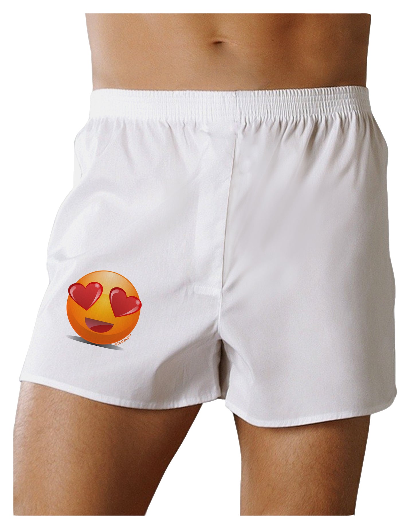 Heart Eye Emoji Boxer Shorts-Boxer Shorts-TooLoud-White-Small-Davson Sales